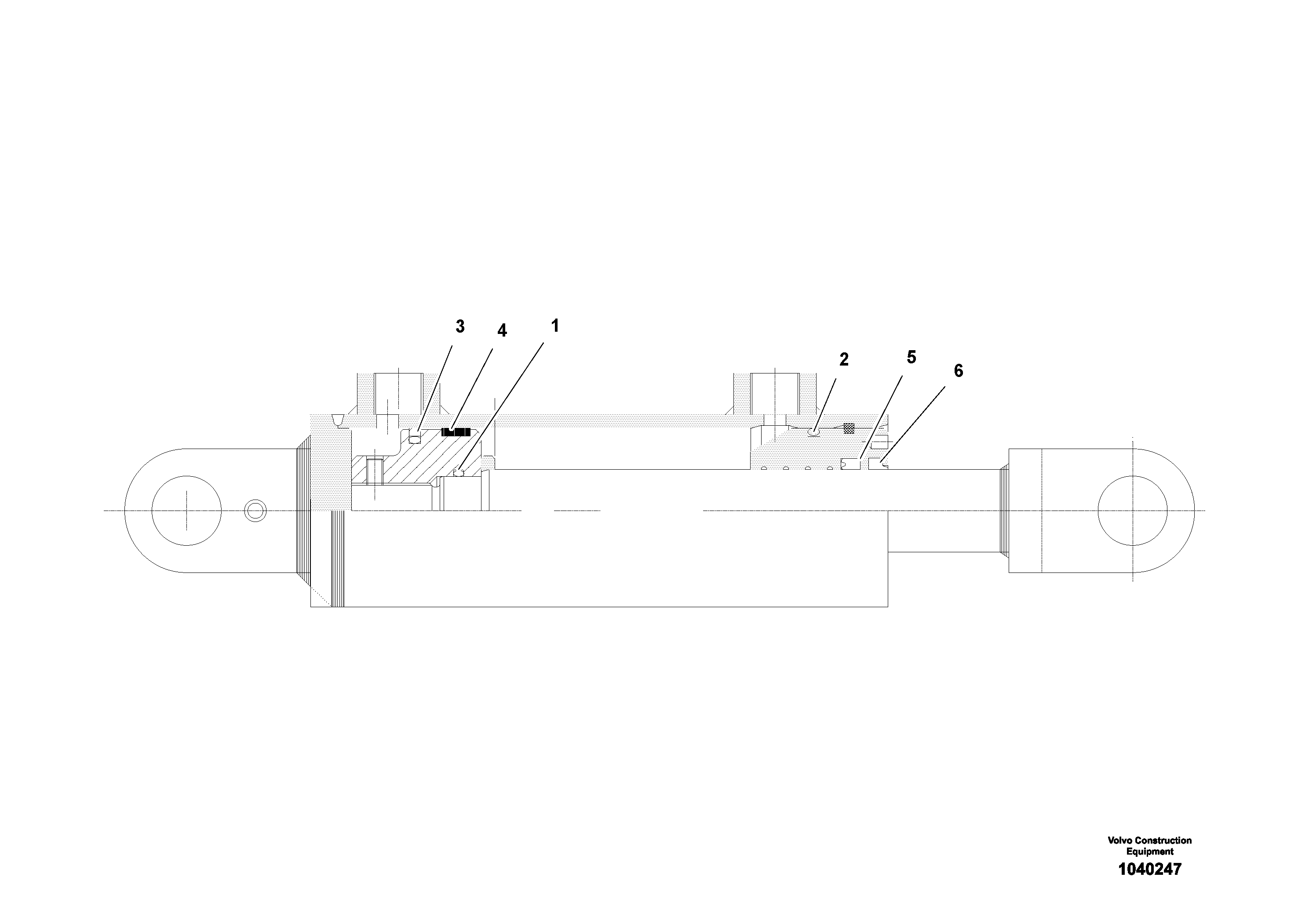 Схема запчастей Volvo ABG4361 S/N 0847503050 - - 94620 Hopper Cylinder 