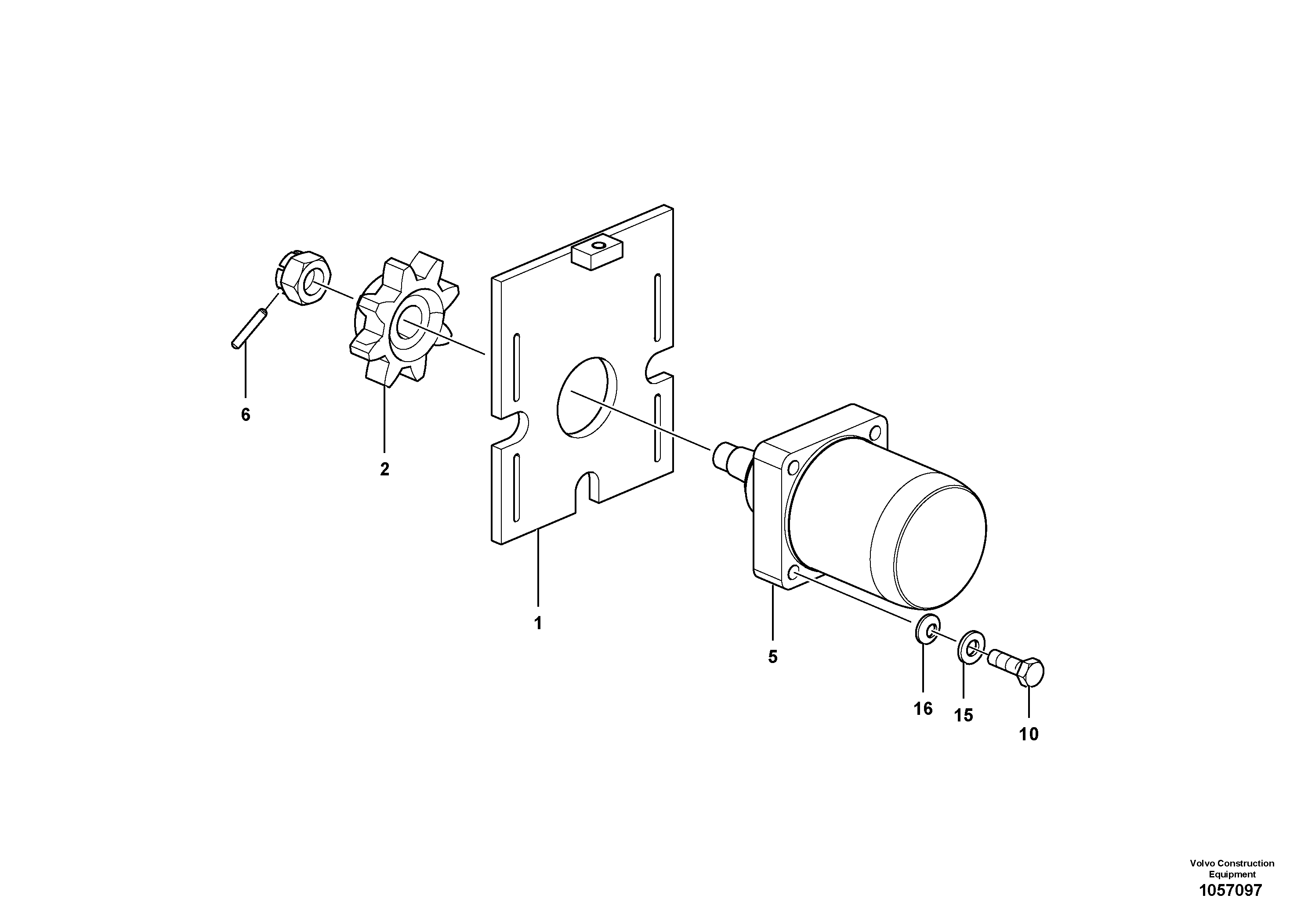 Схема запчастей Volvo ABG4361 S/N 0847503050 - - 95747 Conveyor Drive Assembly 