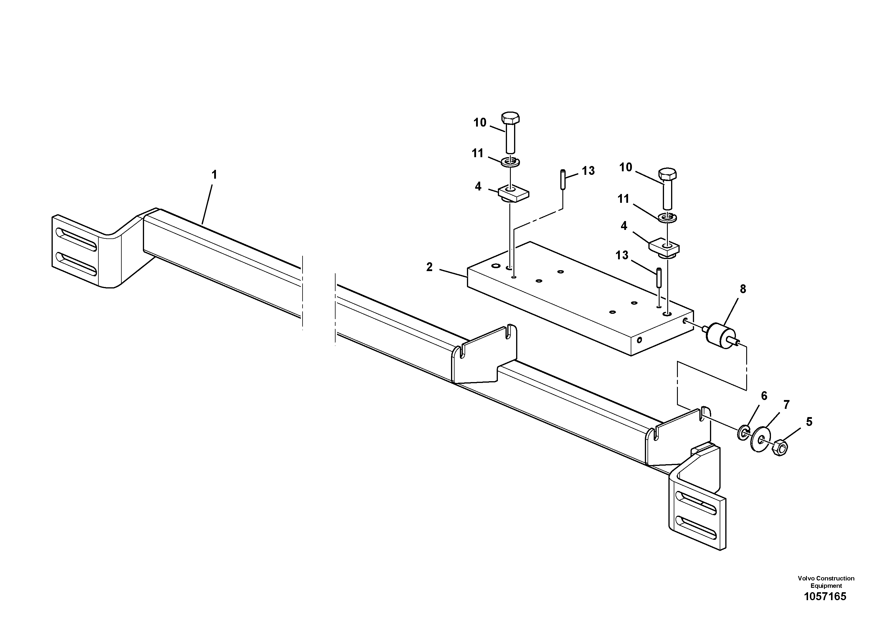 Схема запчастей Volvo ABG4361 S/N 0847503050 - - 92098 Slope Control Holder 