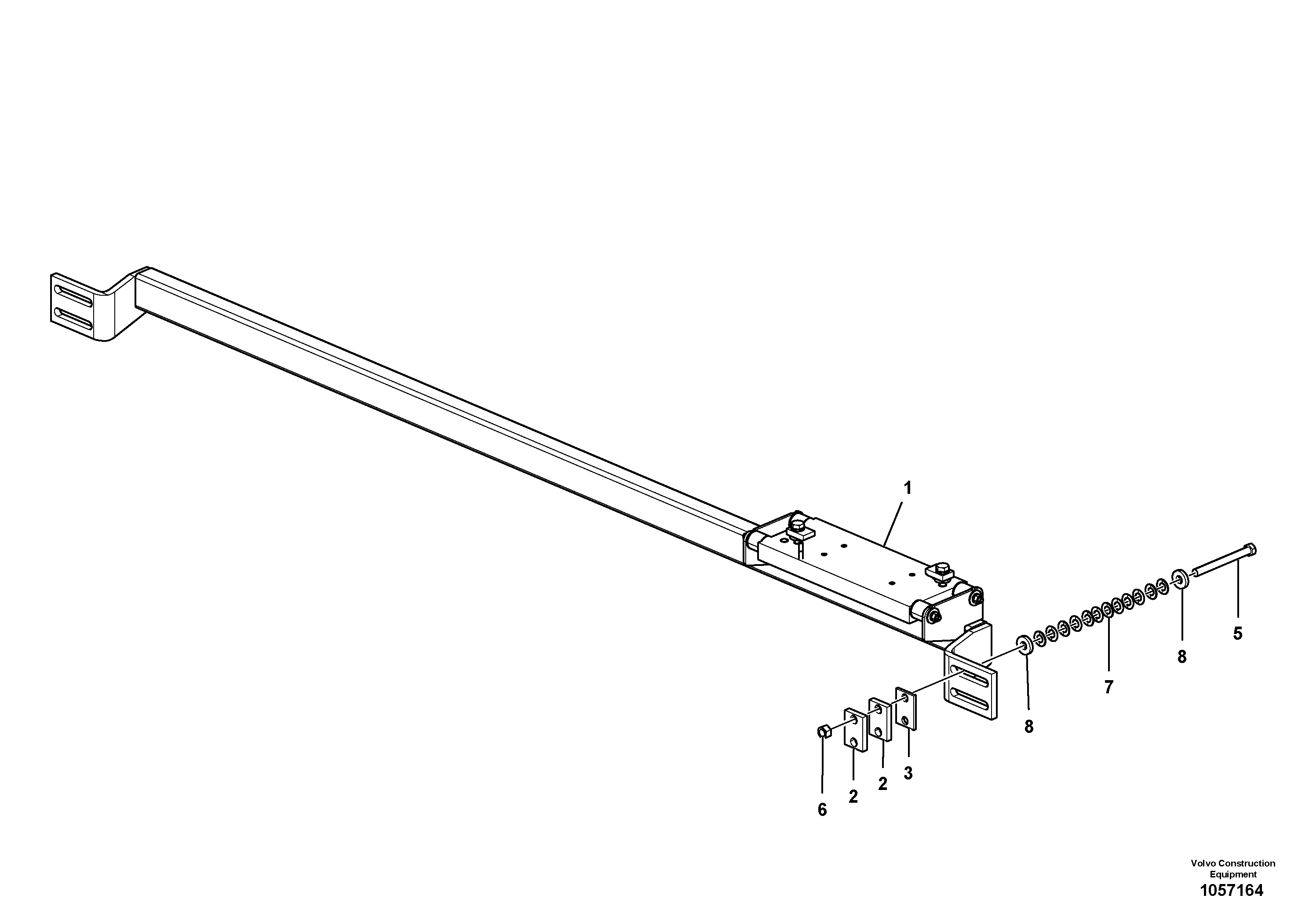 Схема запчастей Volvo ABG4361 S/N 0847503050 - - 95716 Slope Sensor Mounting Installation 