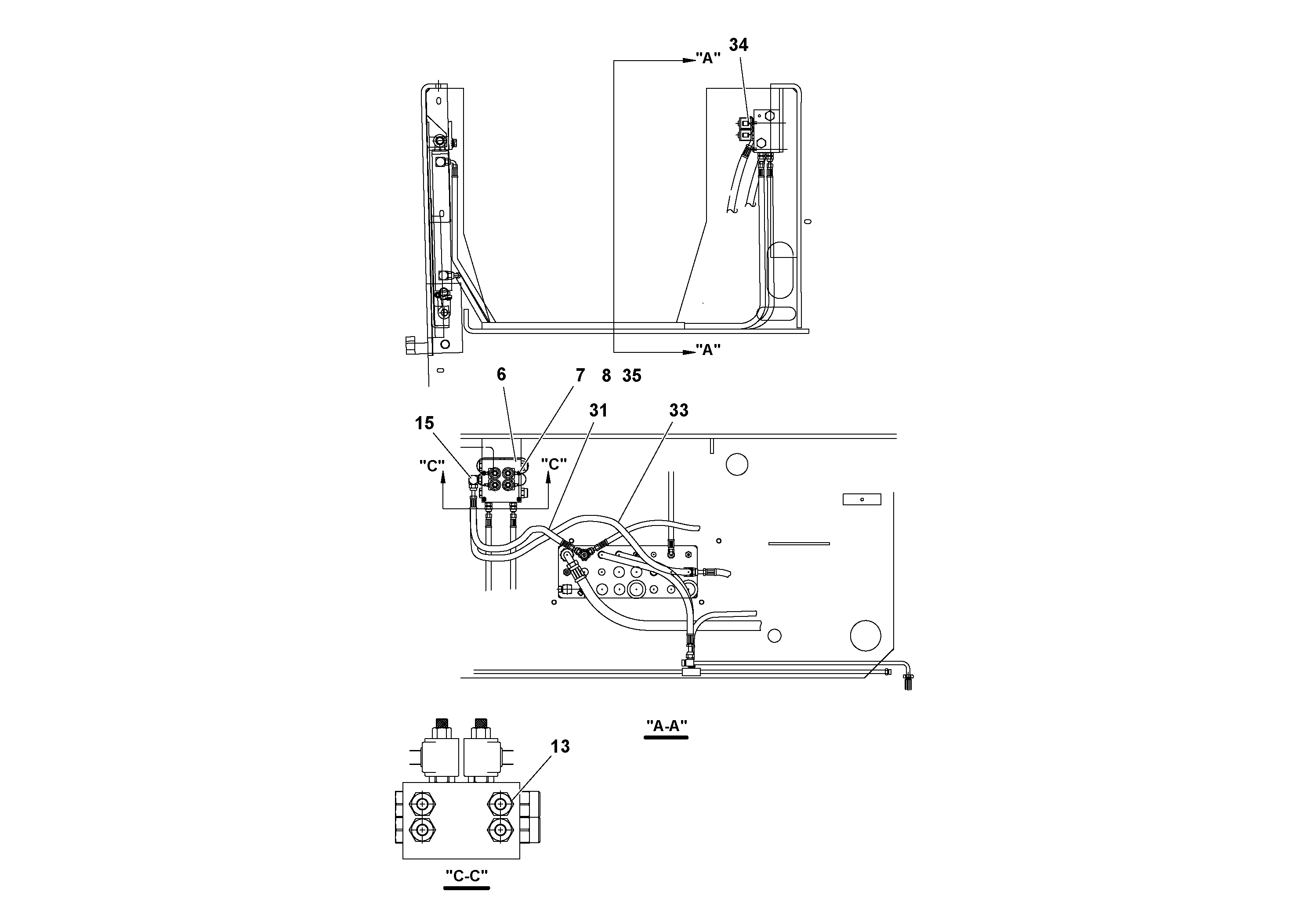 Схема запчастей Volvo PF3172/PF3200 S/N 197507- - 67514 Flowgate Arrangement 