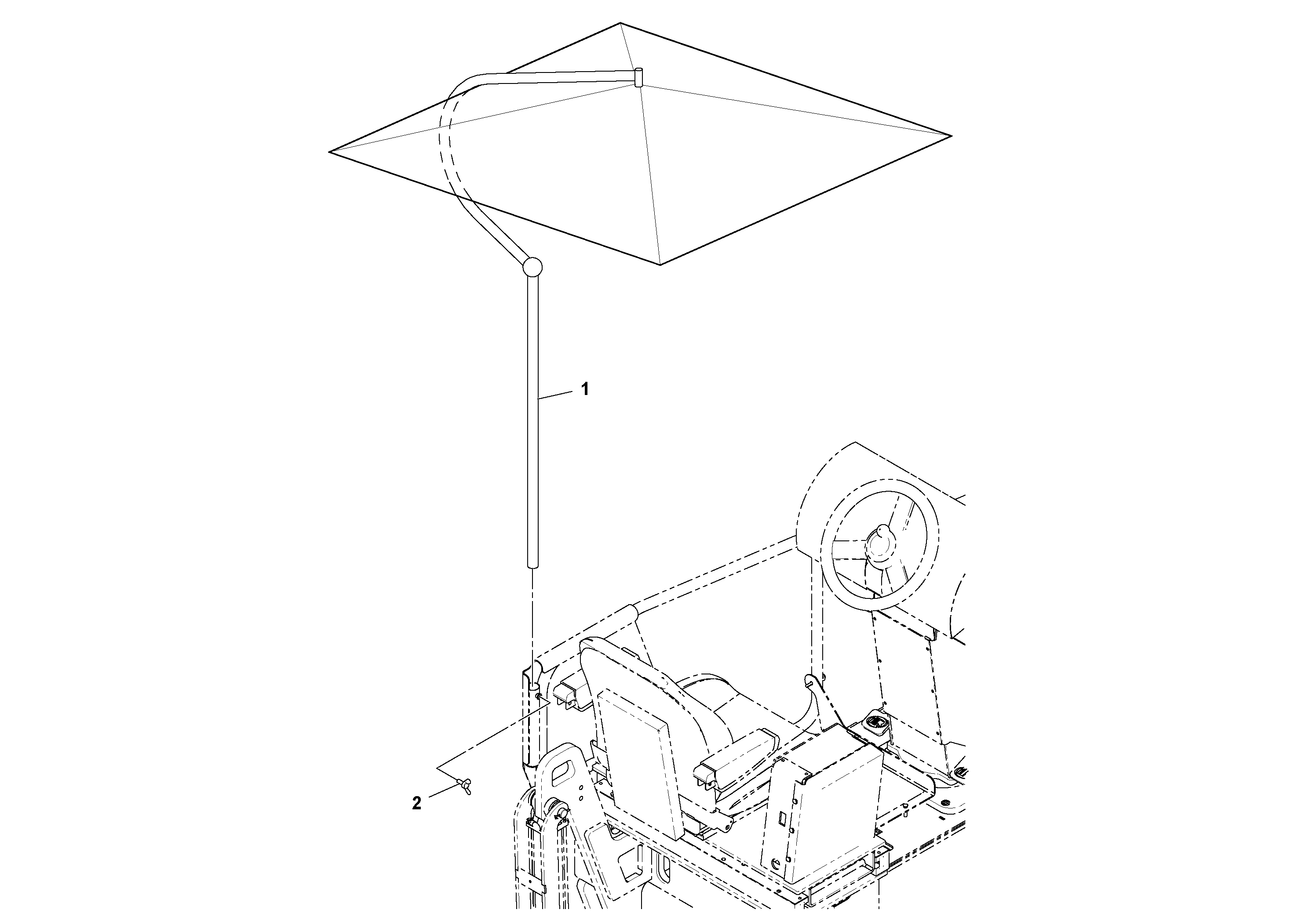 Схема запчастей Volvo PF3172/PF3200 S/N 197507- - 78415 Operators Umbrella Installation 