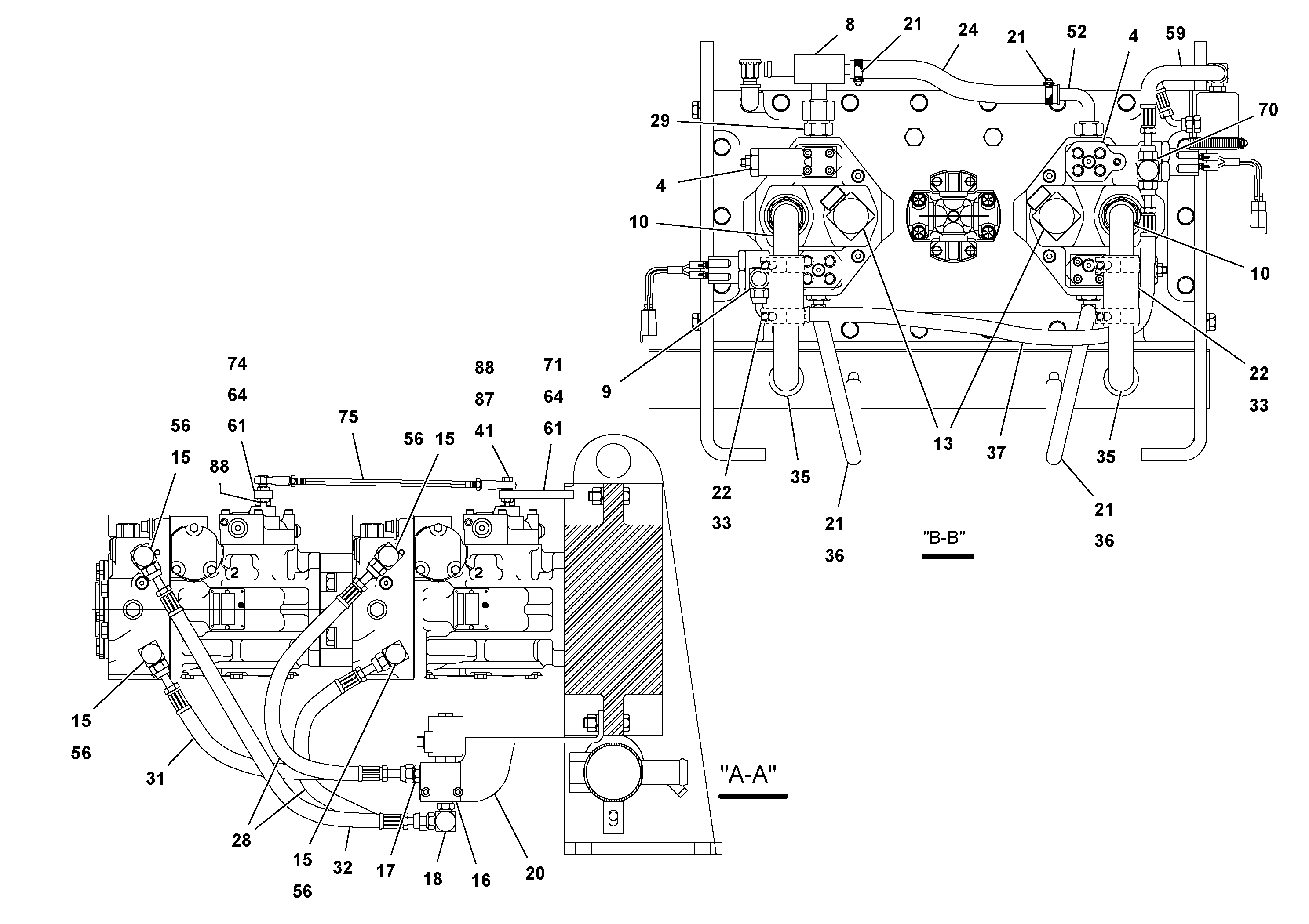 Схема запчастей Volvo PF3172/PF3200 S/N 197507- - 4 Pump Drive Box Assembly 