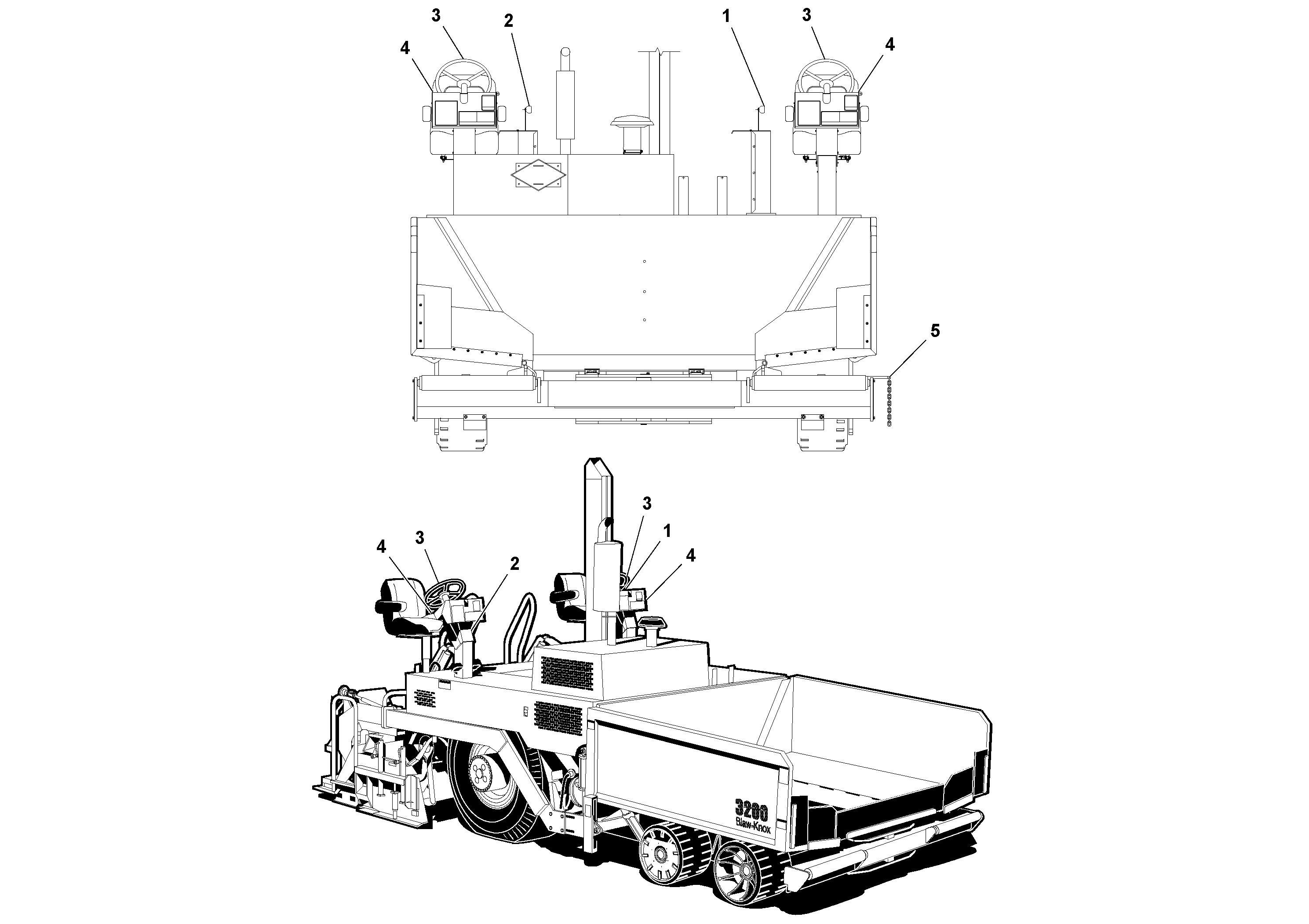 Схема запчастей Volvo PF3172/PF3200 S/N 197507- - 41044 Operator Controls 