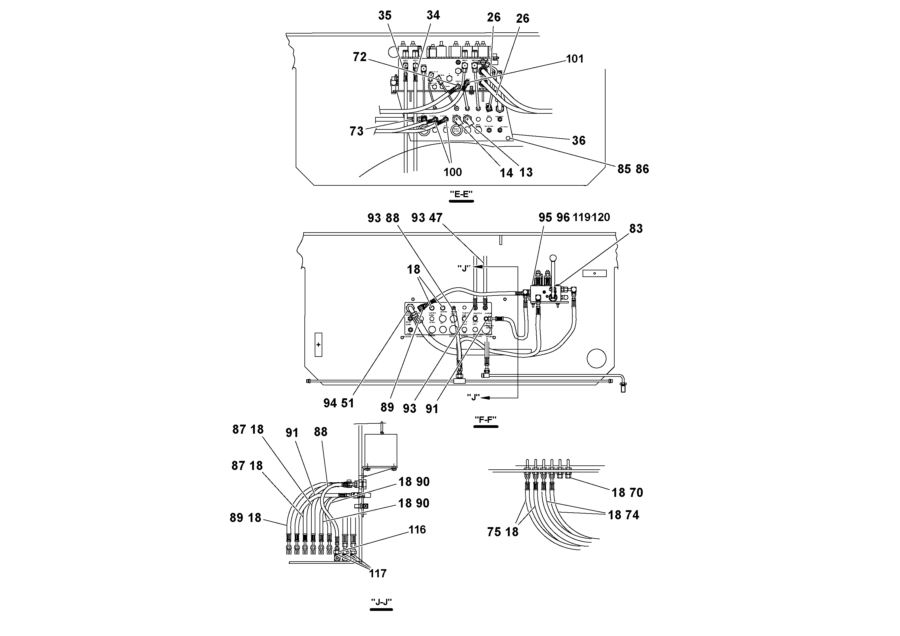 Схема запчастей Volvo PF3172/PF3200 S/N 197507- - 57179 Hydraulic installation 