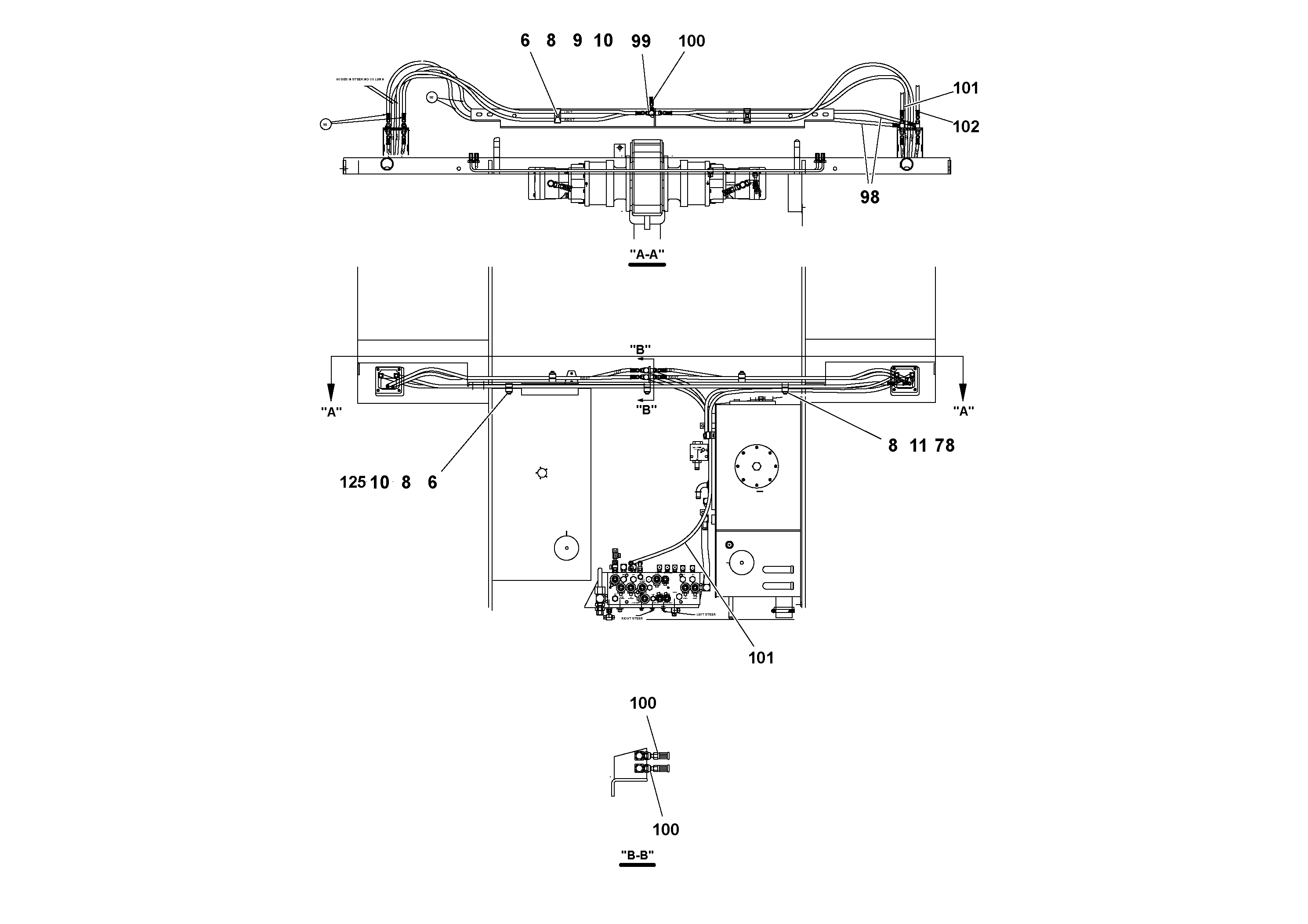 Схема запчастей Volvo PF3172/PF3200 S/N 197507- - 57190 Hydraulic installation 