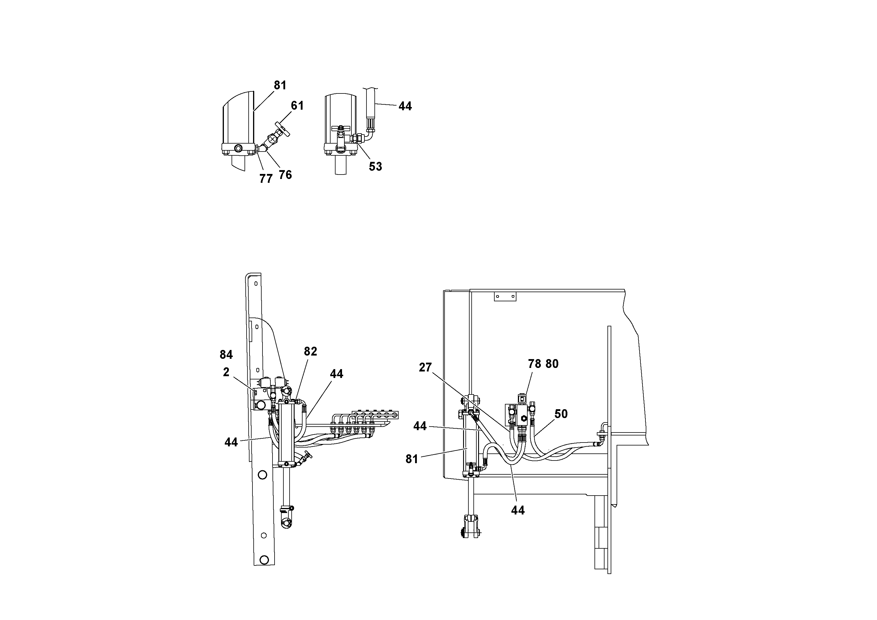 Схема запчастей Volvo PF3172/PF3200 S/N 197507- - 69199 Hydraulic installation 