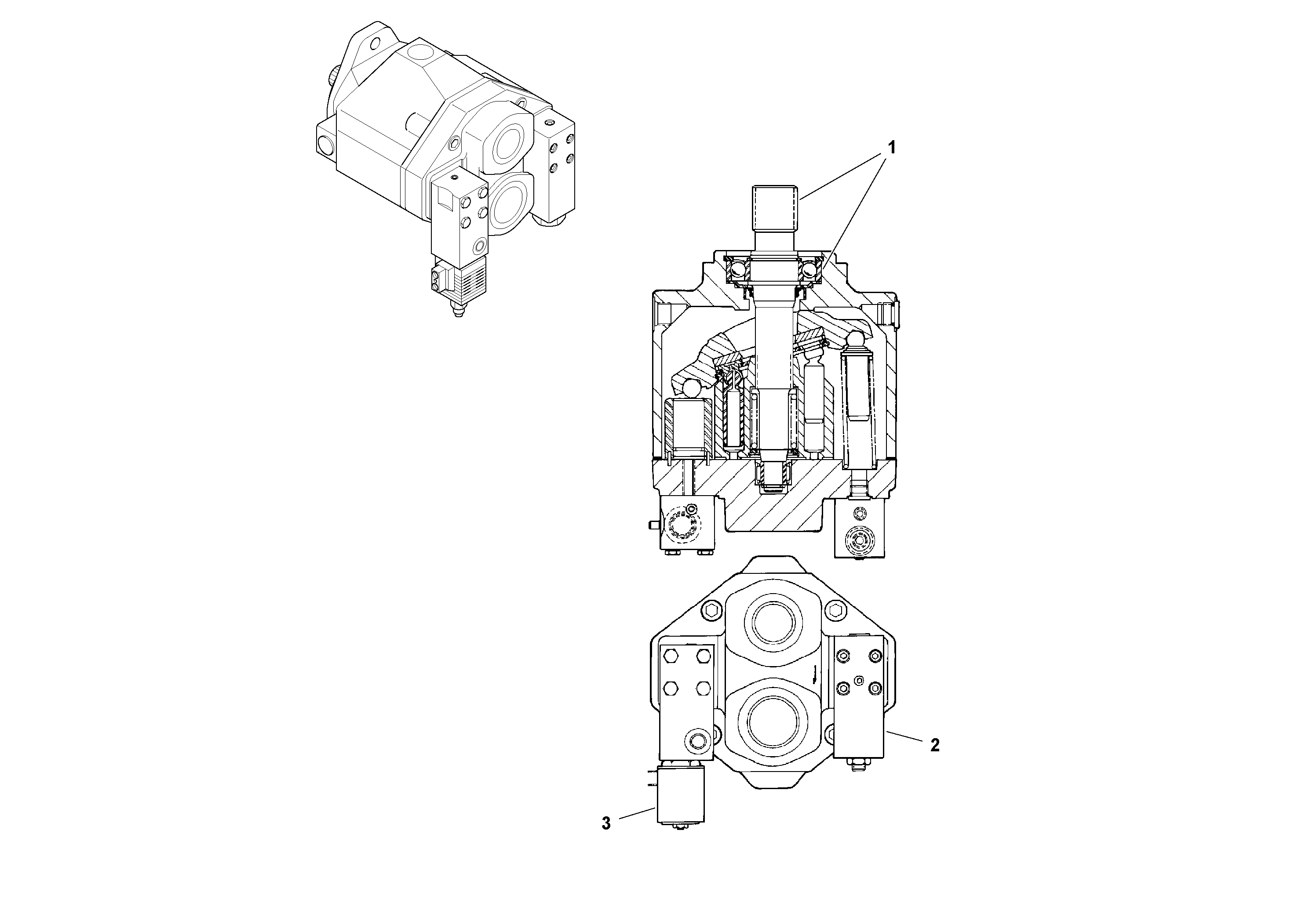 Схема запчастей Volvo PF3172/PF3200 S/N 197507- - 52075 Generator Pump 