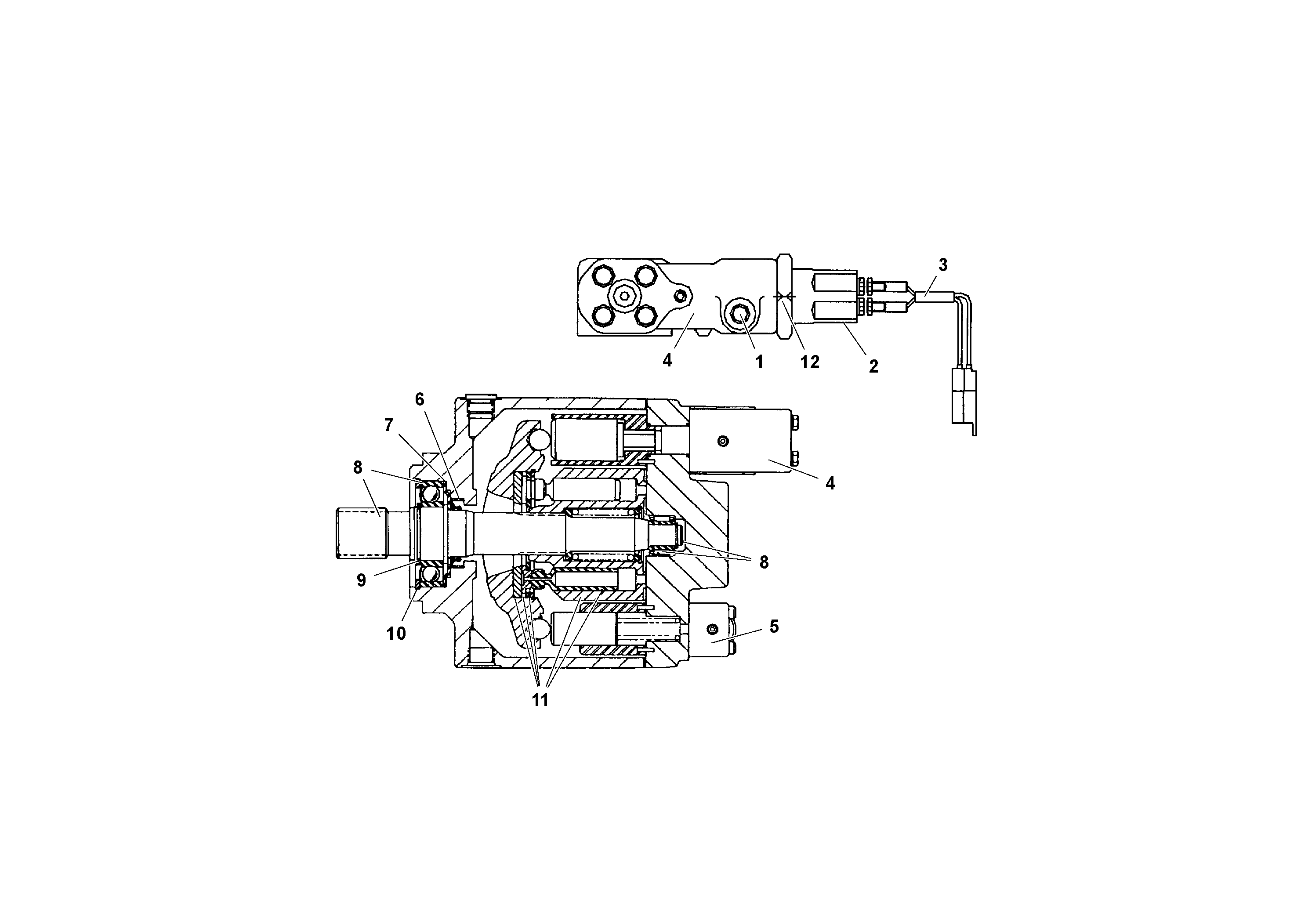 Схема запчастей Volvo PF3172/PF3200 S/N 197507- - 73653 Auger/conveyor Drive Pump 