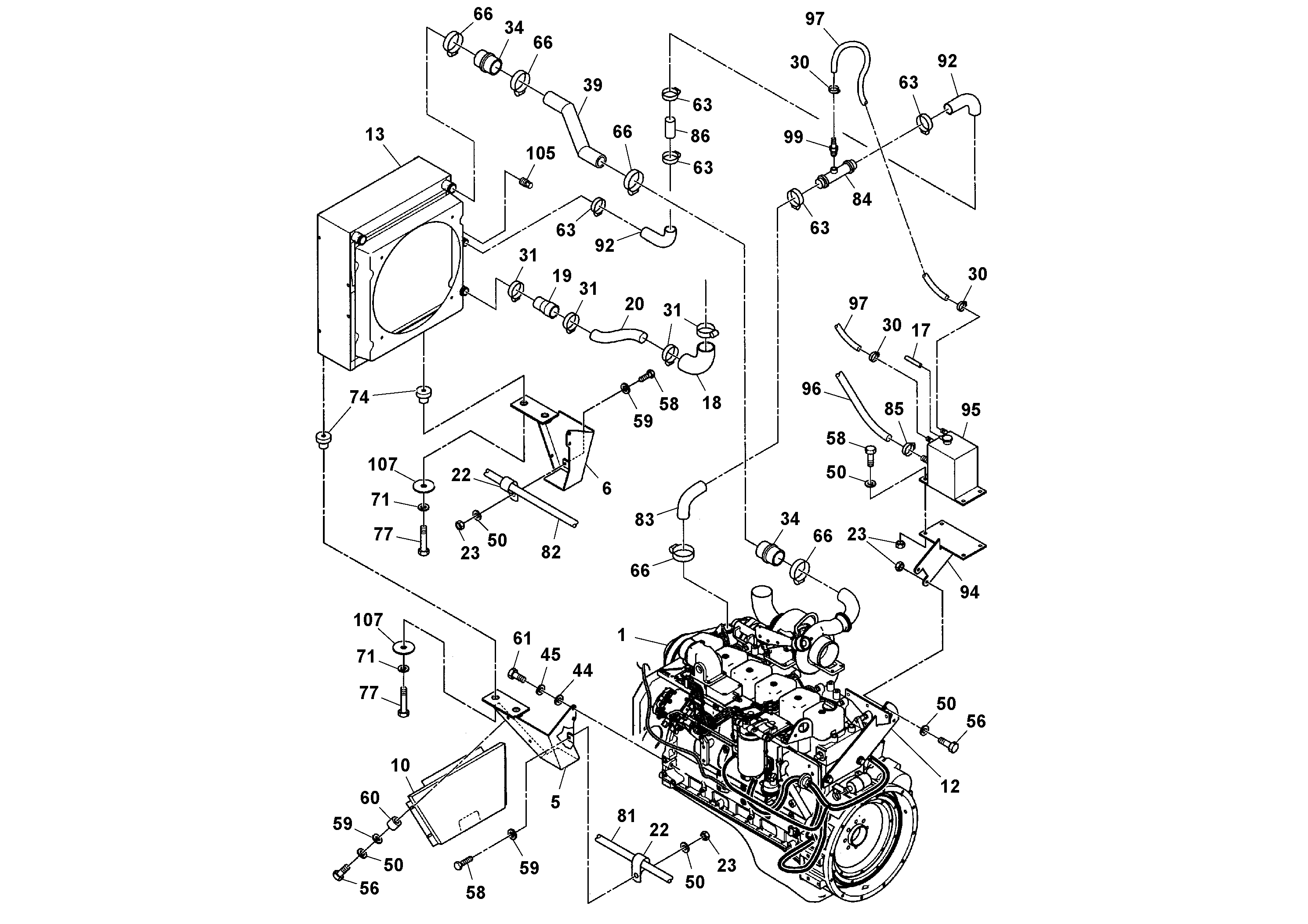 Схема запчастей Volvo PF3172/PF3200 S/N 197507- - 68192 Engine and Accessories 