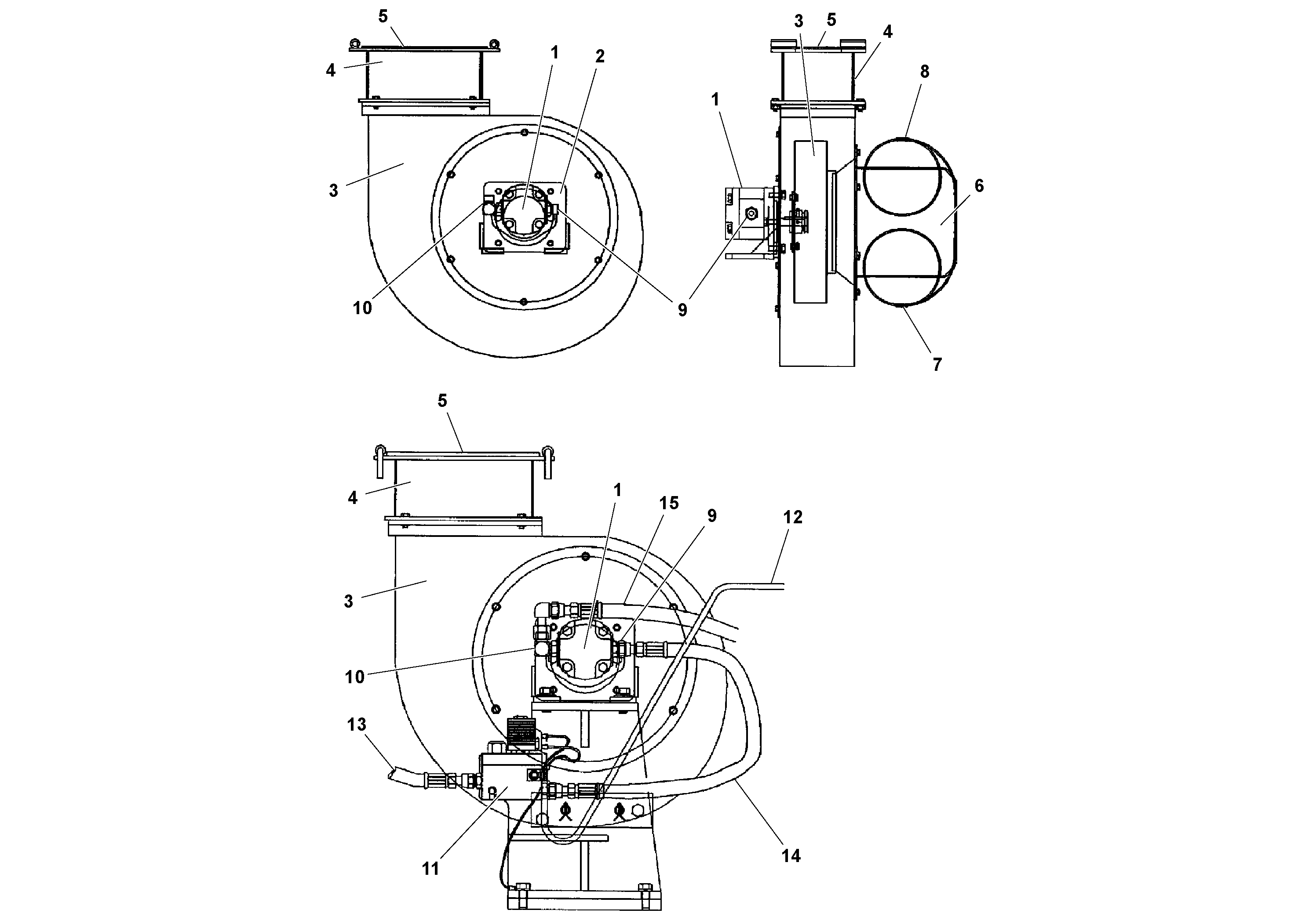 Схема запчастей Volvo PF3172/PF3200 S/N 197507- - 58452 Smokeater? Fan Assembly 