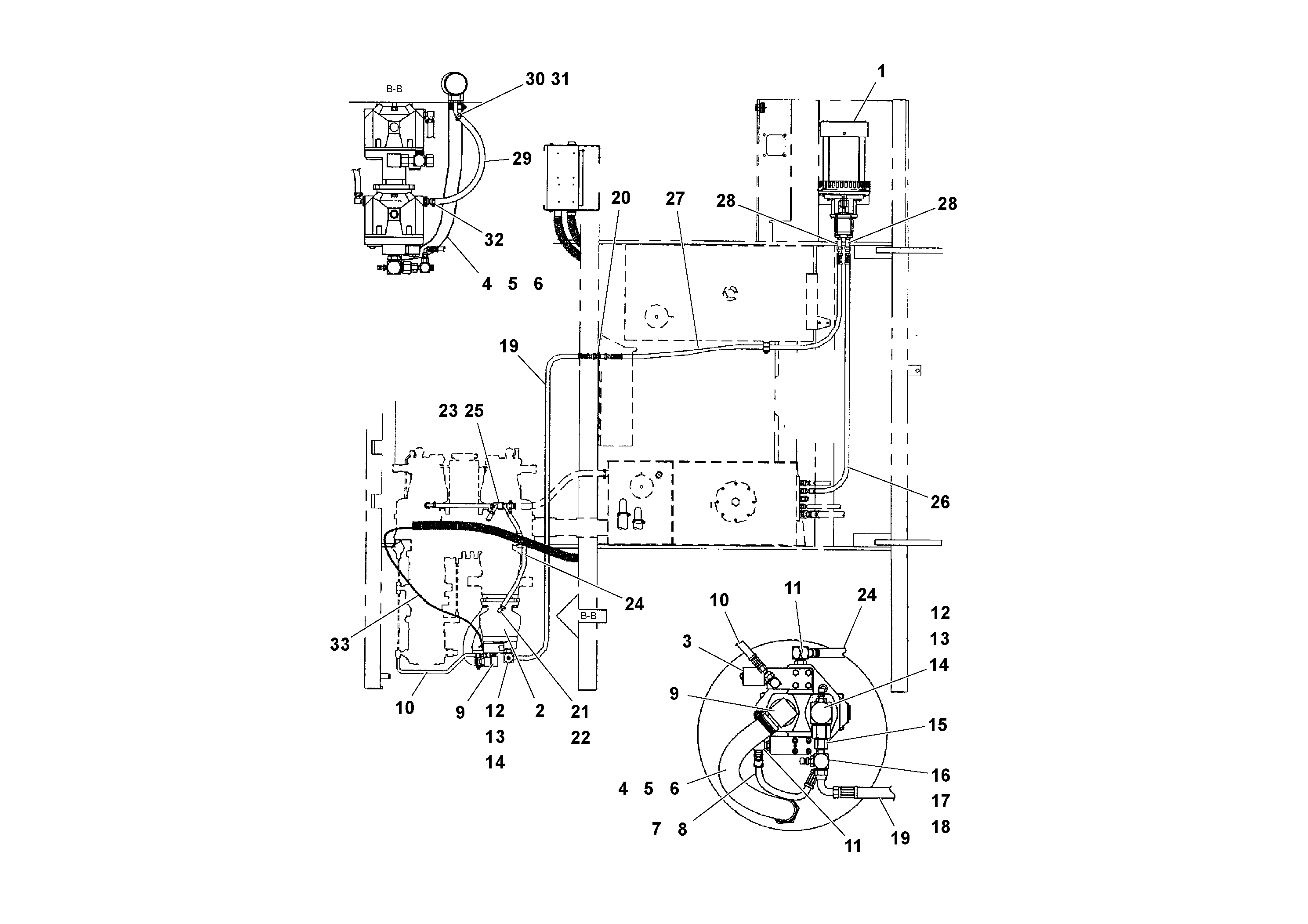 Схема запчастей Volvo PF3172/PF3200 S/N 197507- - 102995 Гидравлическая система 