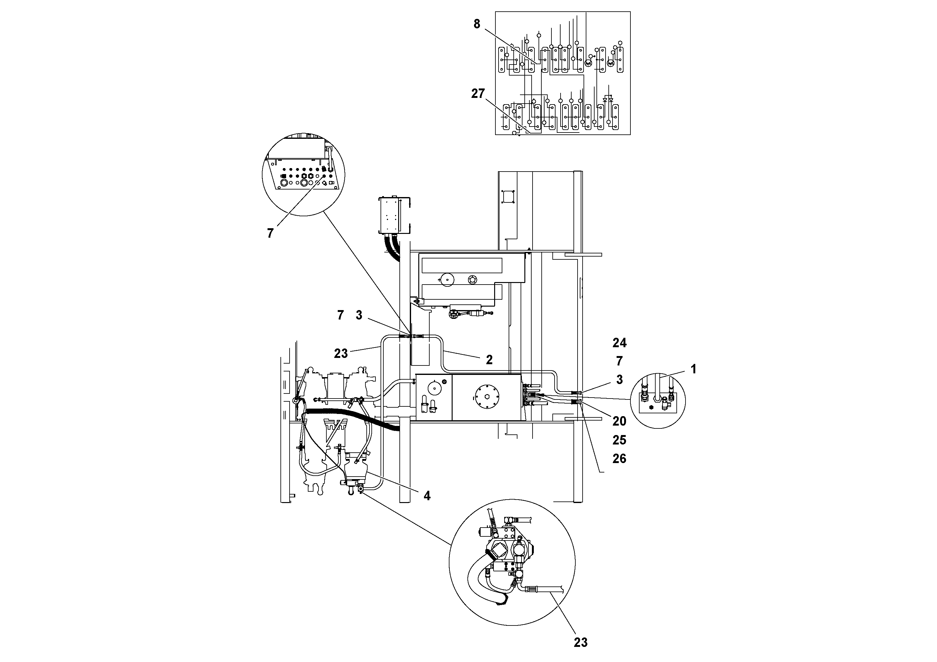 Схема запчастей Volvo PF3172/PF3200 S/N 197507- - 77502 Generator Pump Option 