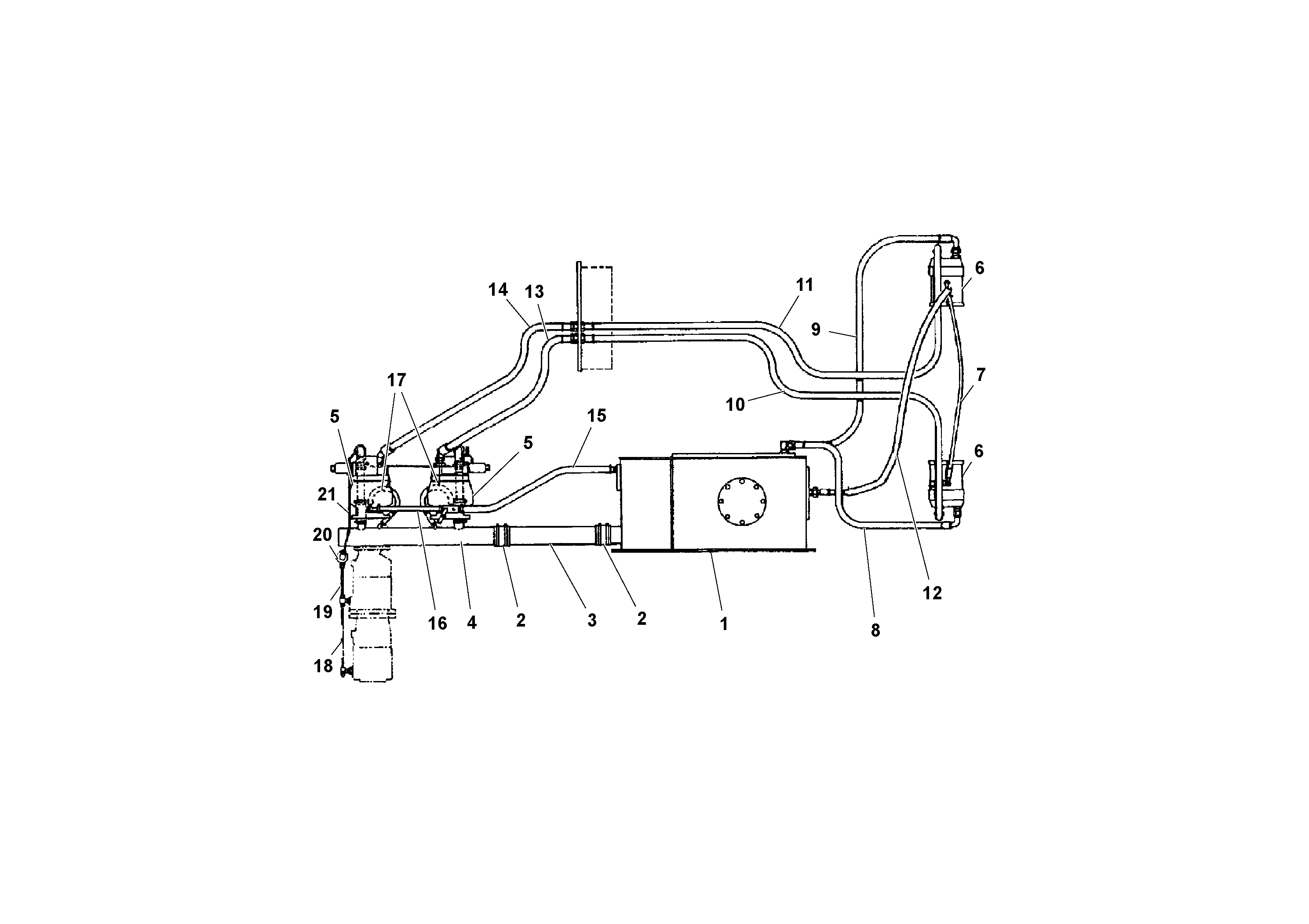 Схема запчастей Volvo PF3172/PF3200 S/N 197507- - 42774 Auger/conveyor Drive Hydraulic System 