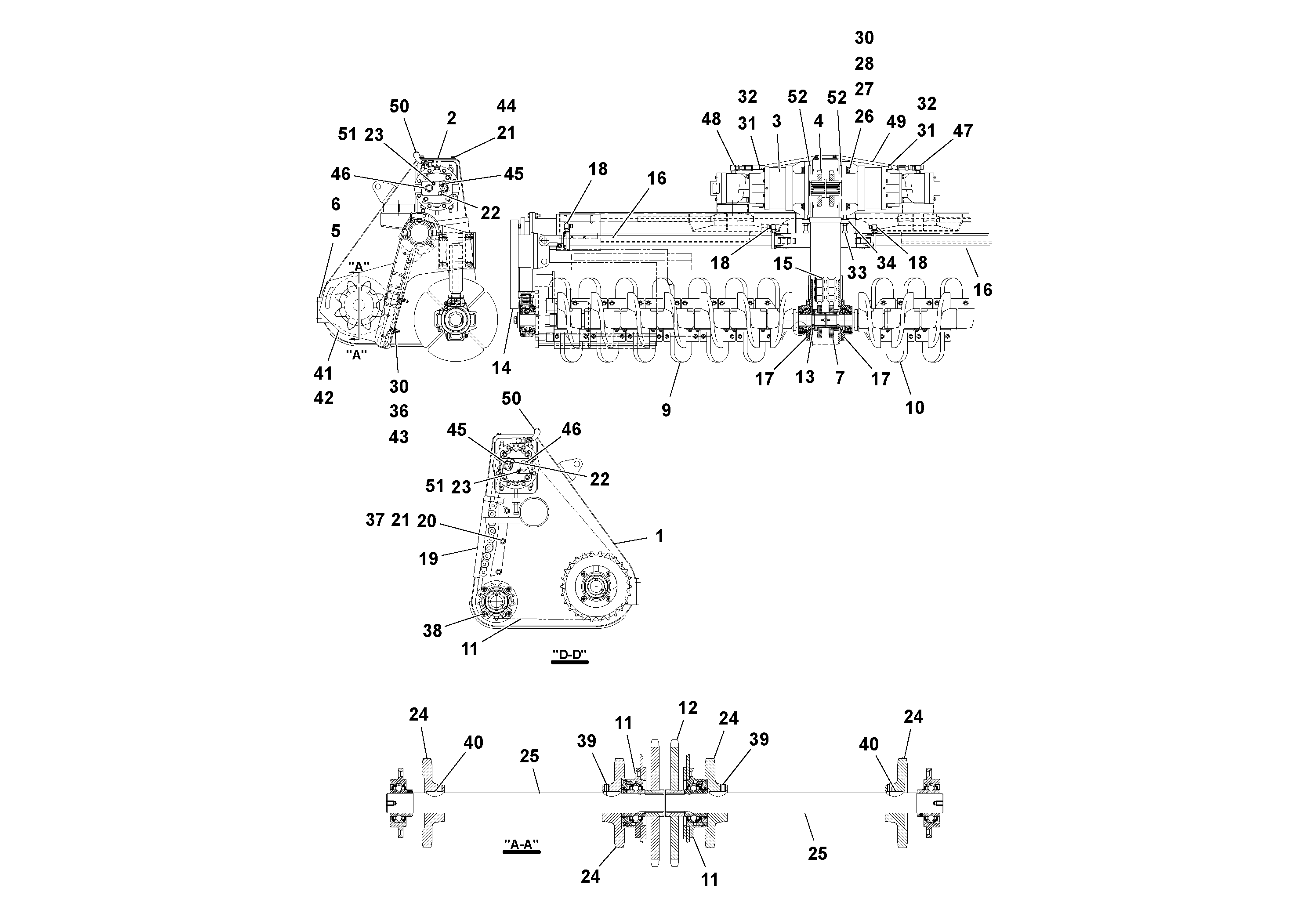 Схема запчастей Volvo PF3172/PF3200 S/N 197507- - 62232 Auger Installation 