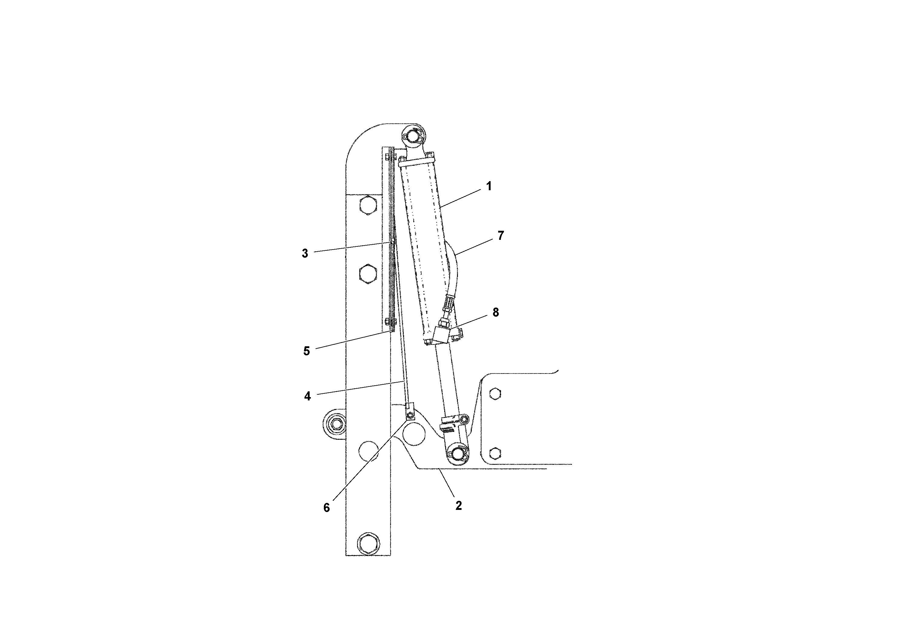 Схема запчастей Volvo AGS 7.5 ATT. BLAW KONTROL II PF161, PF2181, PF4410 - 88596 Side Arm Cylinder Kit 