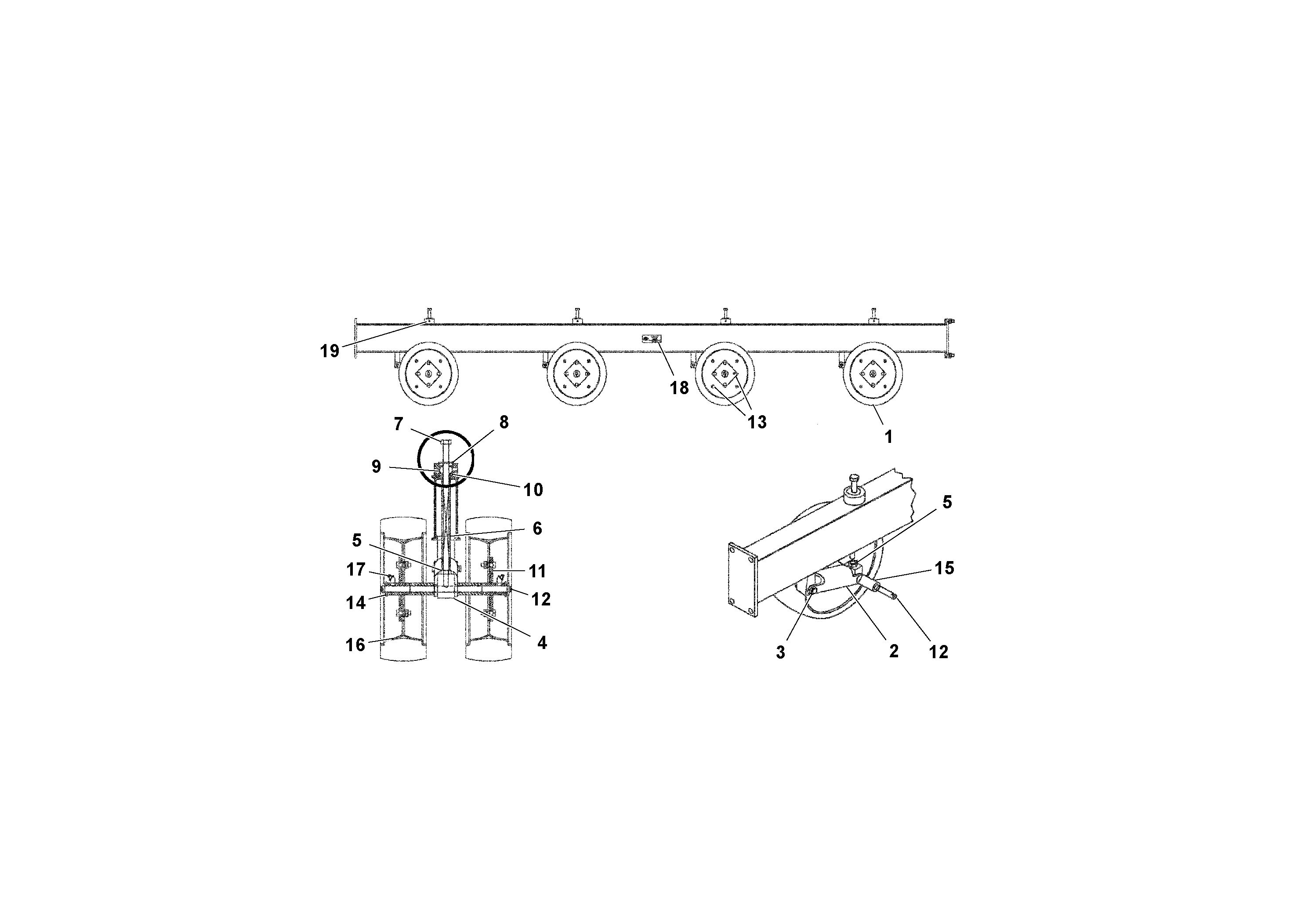 Схема запчастей Volvo AGS 7.5 ATT. BLAW KONTROL II PF161, PF2181, PF4410 - 90822 Wheeled Beam 