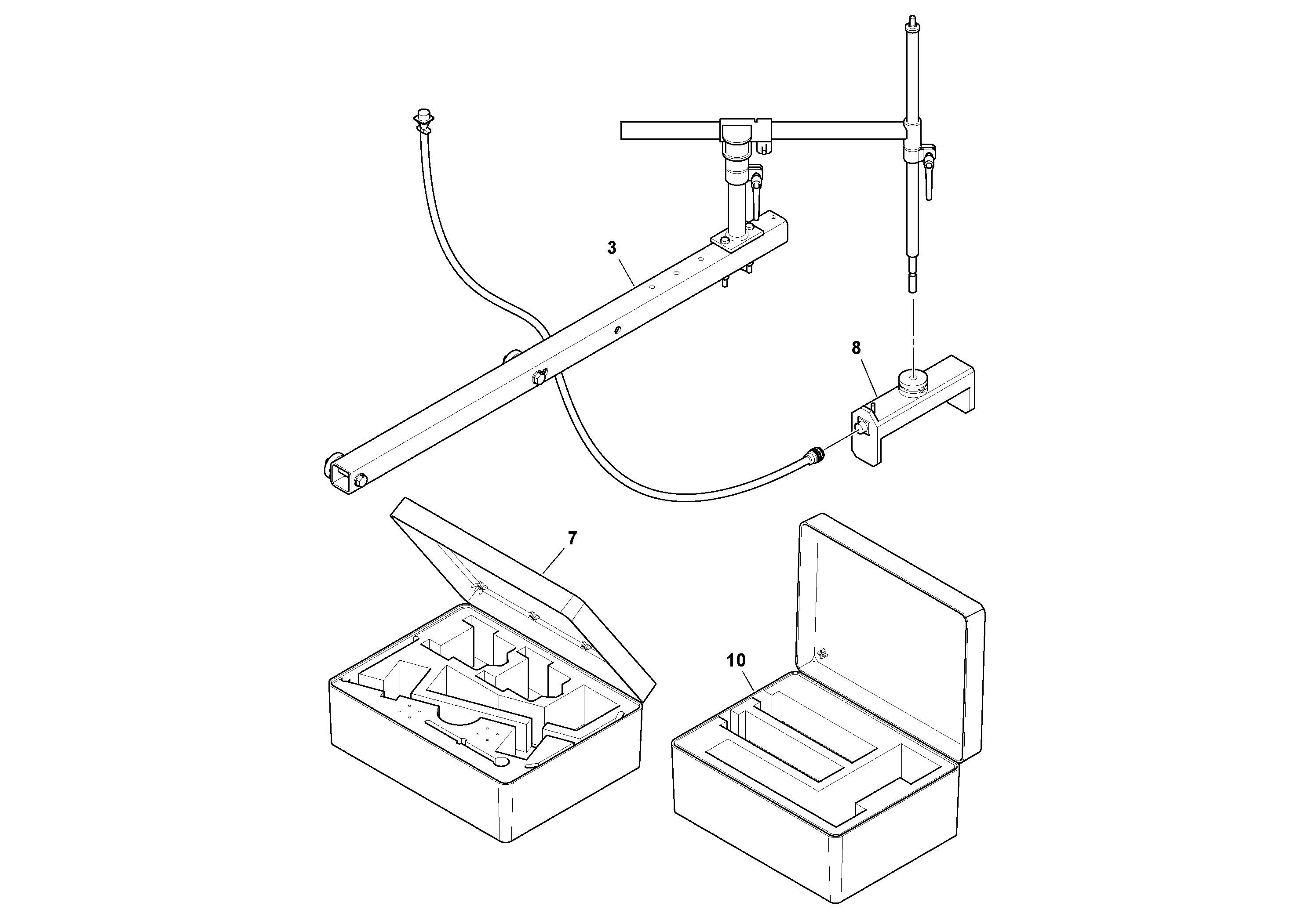 Схема запчастей Volvo PAVER CONTROLS ATT. PAVER CONTROLS PF6110, PF6160, PF6170 - 87038 Blaw Kontrol Installation 