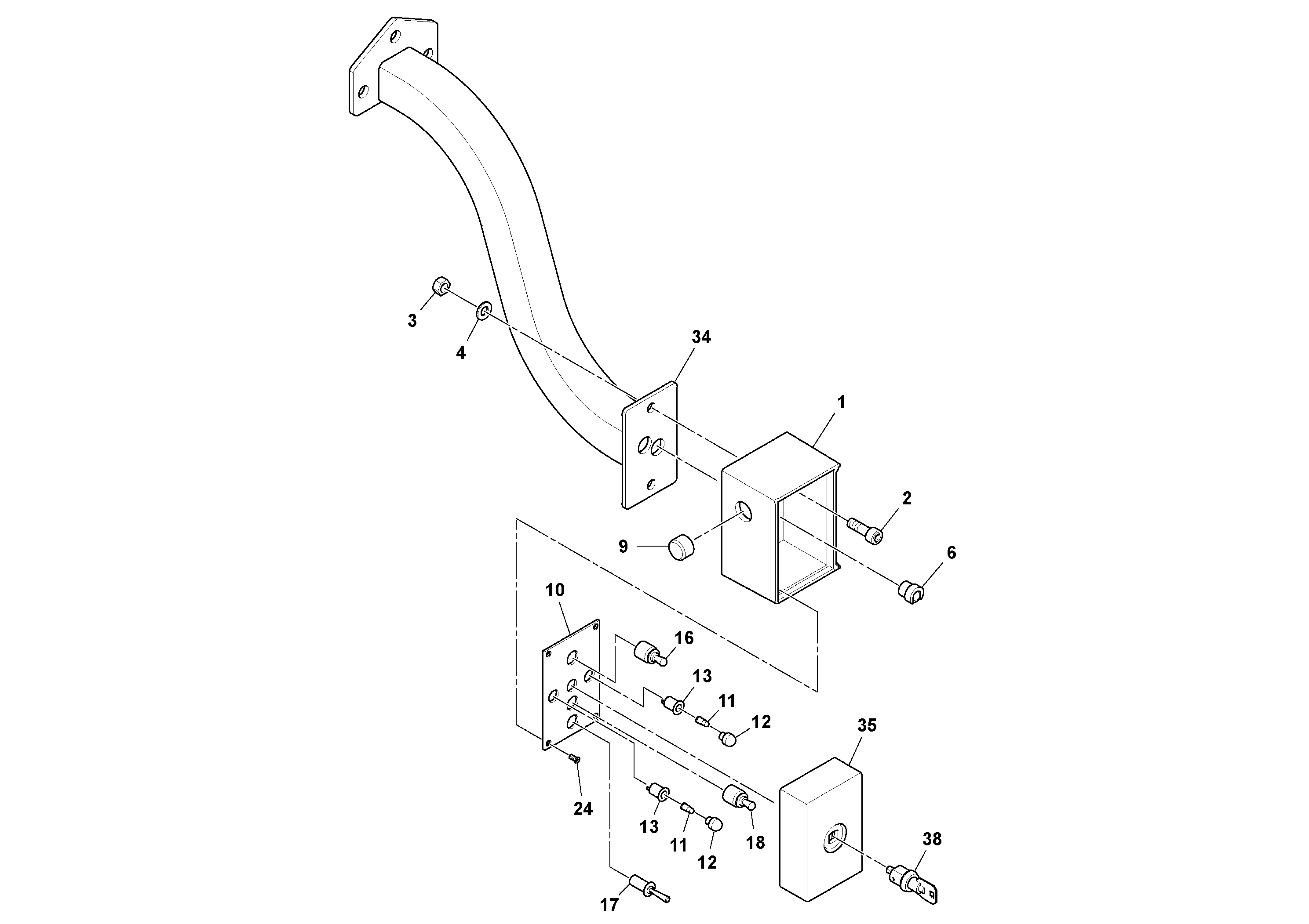 Схема запчастей Volvo PAVER CONTROLS ATT. PAVER CONTROLS PF6110, PF6160, PF6170 - 87792 Control Station Assembly 