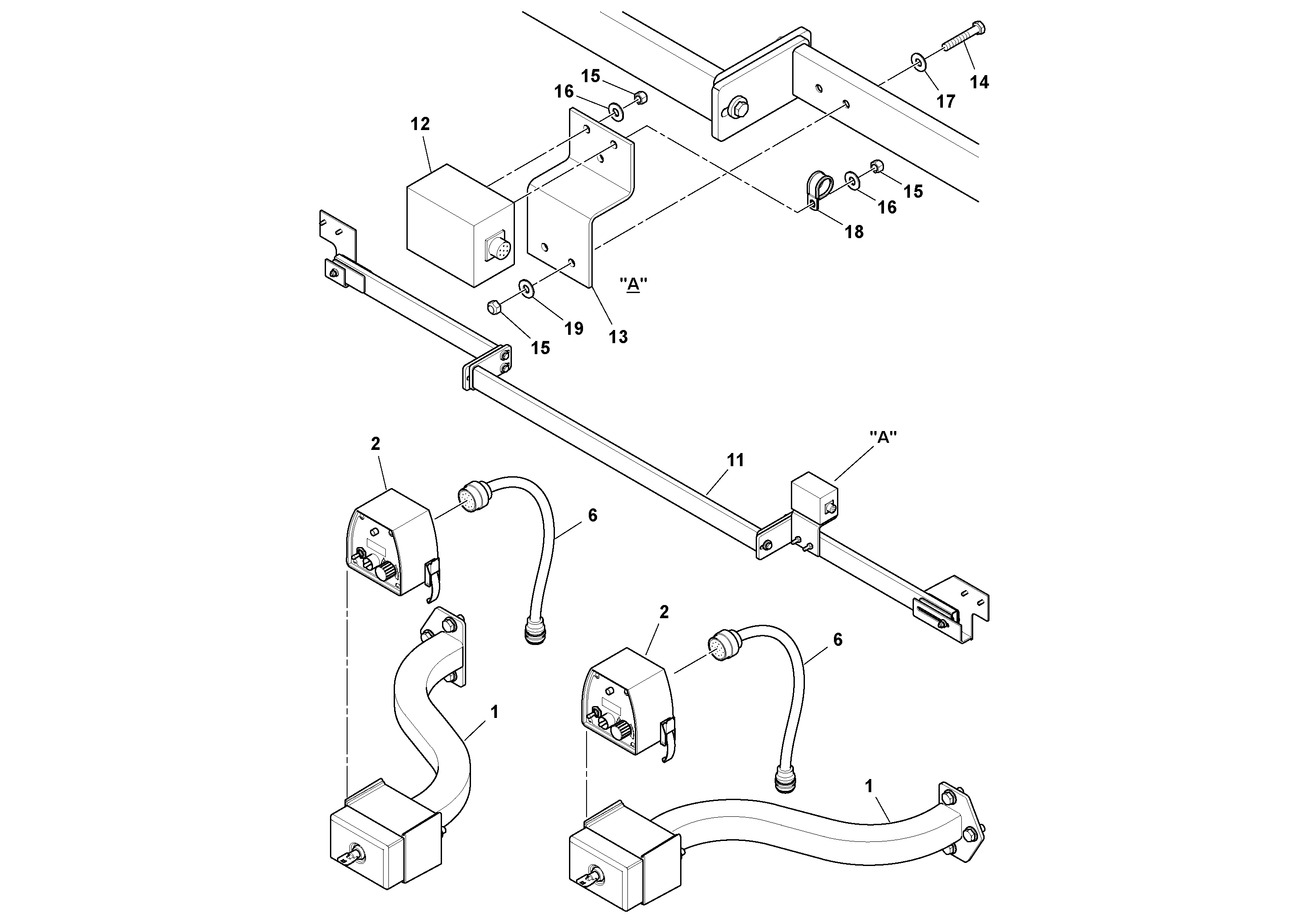 Схема запчастей Volvo PAVER CONTROLS ATT. PAVER CONTROLS PF6110, PF6160, PF6170 - 89804 Blaw Kontrol Installation 