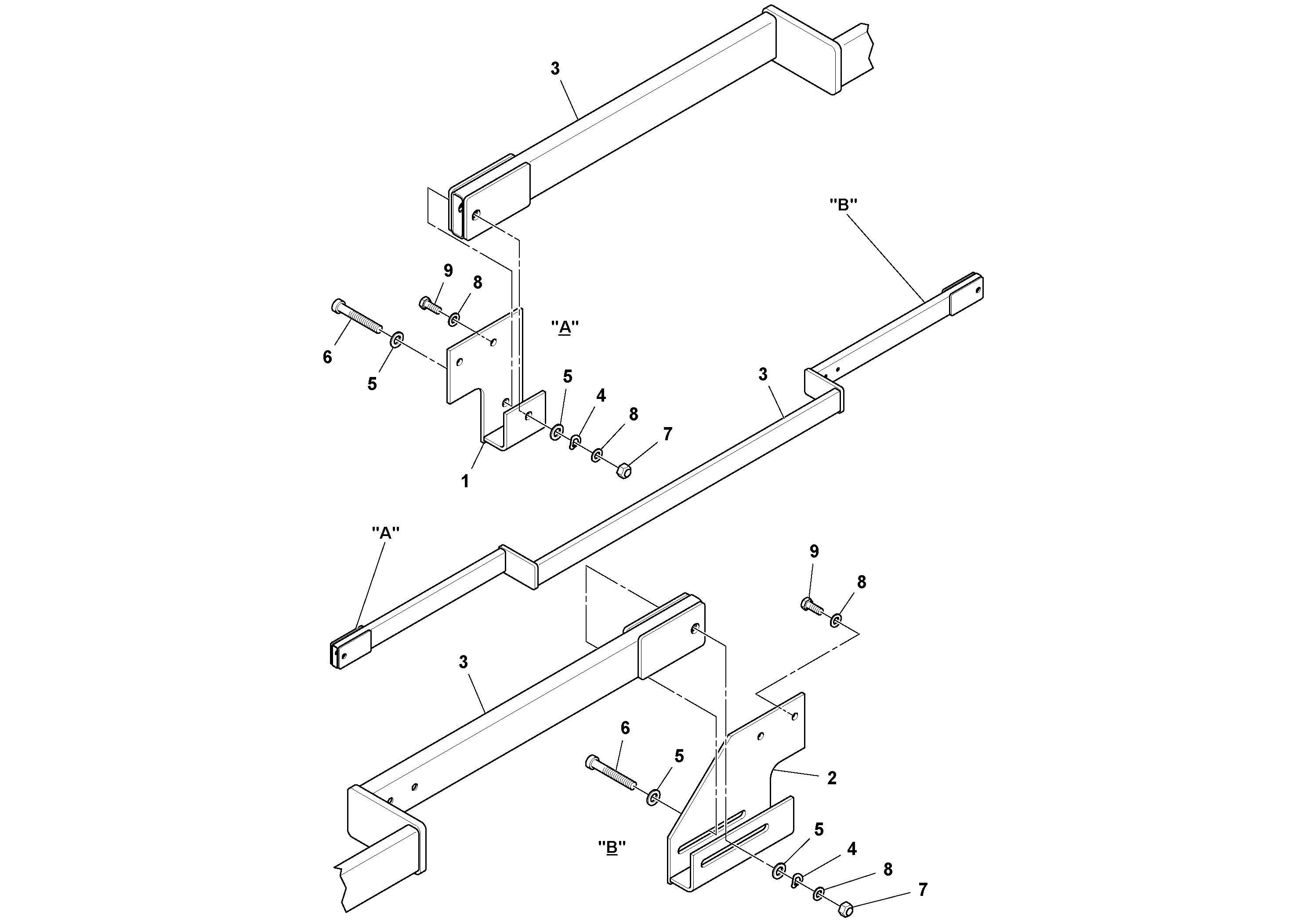 Схема запчастей Volvo PAVER CONTROLS ATT. PAVER CONTROLS PF6110, PF6160, PF6170 - 105992 Slope Beam Assembly 