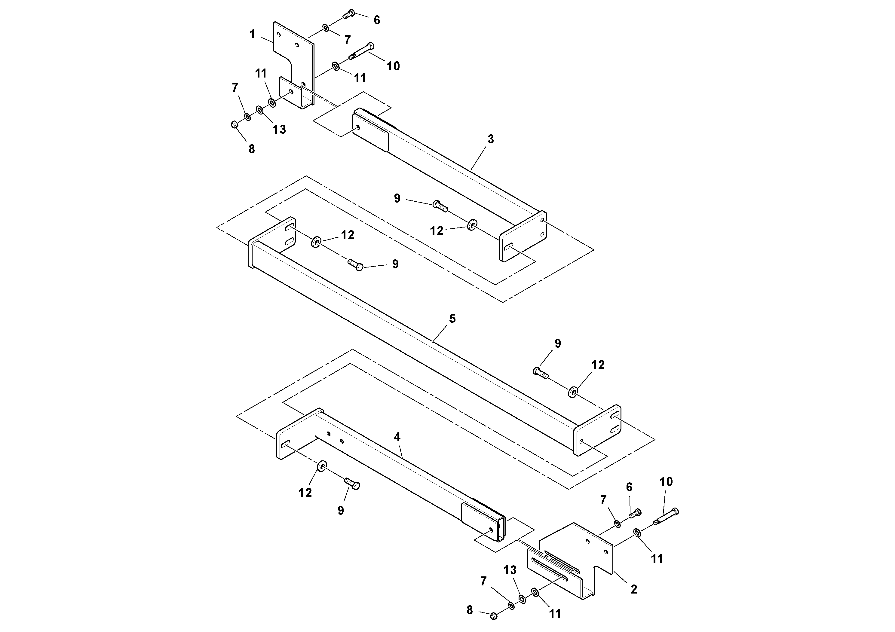 Схема запчастей Volvo PAVER CONTROLS ATT. PAVER CONTROLS PF6110, PF6160, PF6170 - 99208 Slope Beam Assembly 