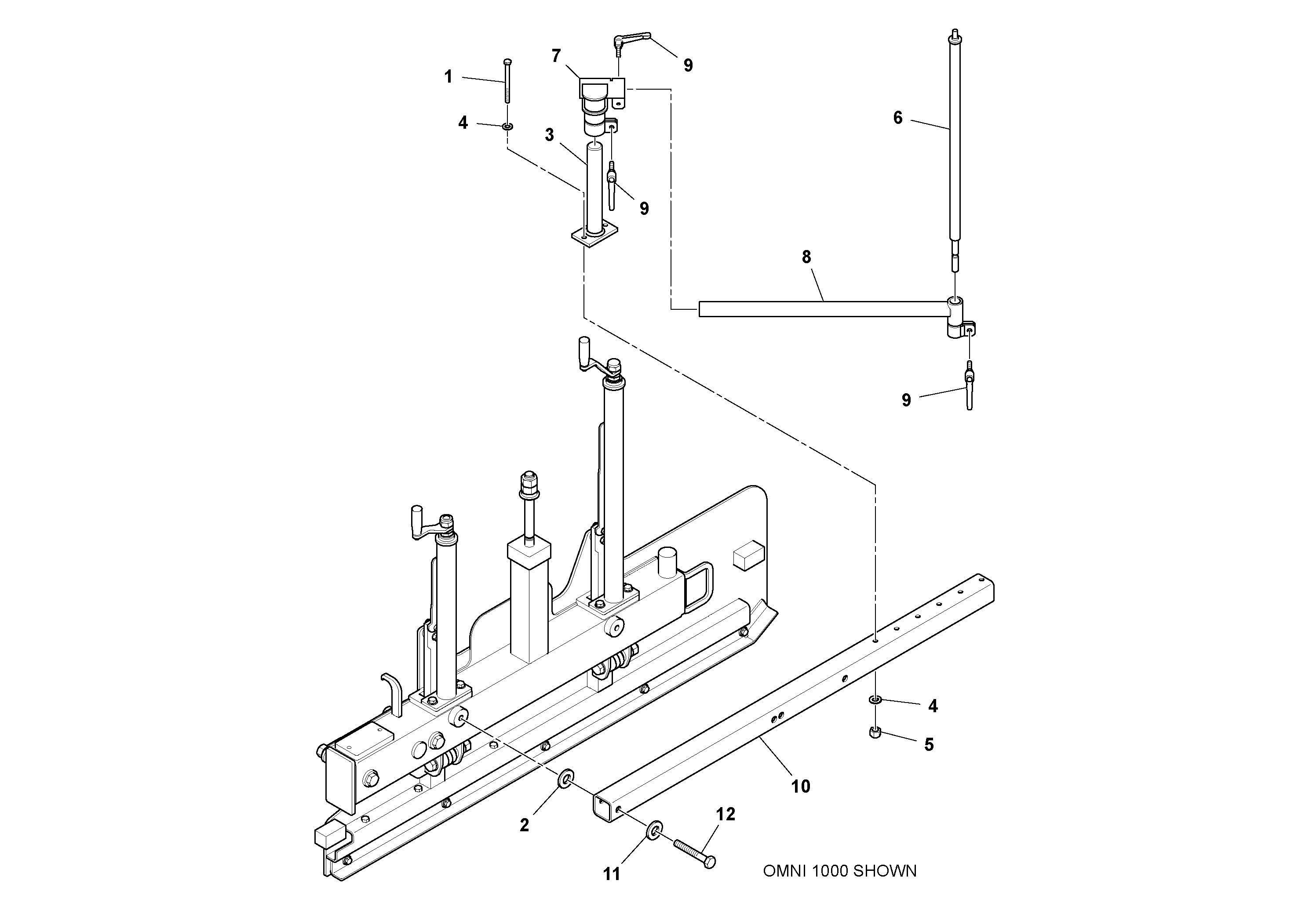 Схема запчастей Volvo PAVER CONTROLS ATT. PAVER CONTROLS PF6110, PF6160, PF6170 - 85691 Edger Guide Sensor Installation 