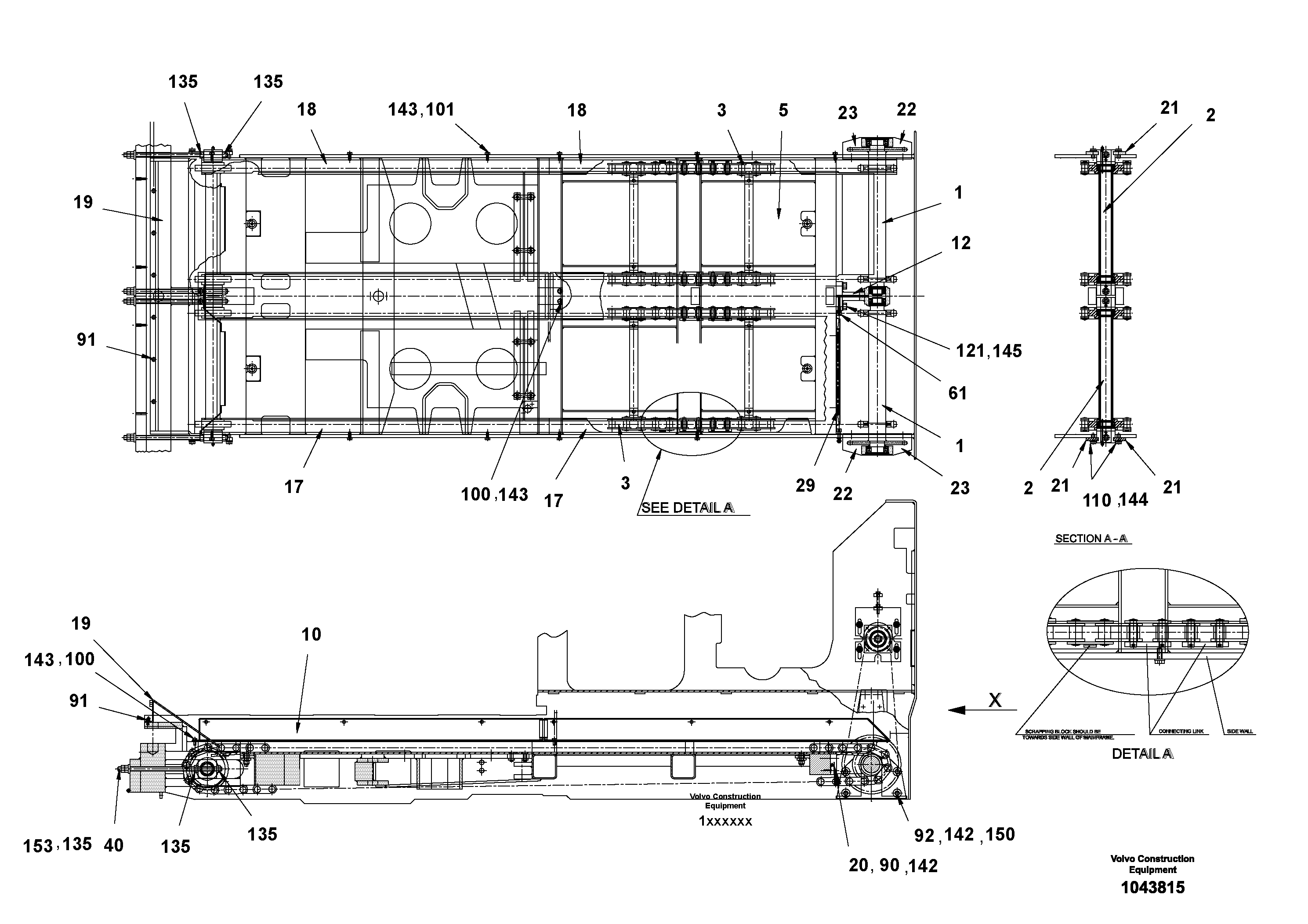 Схема запчастей Volvo ABG4371 S/N 0847503049- - 94624 Conveyor Installation 