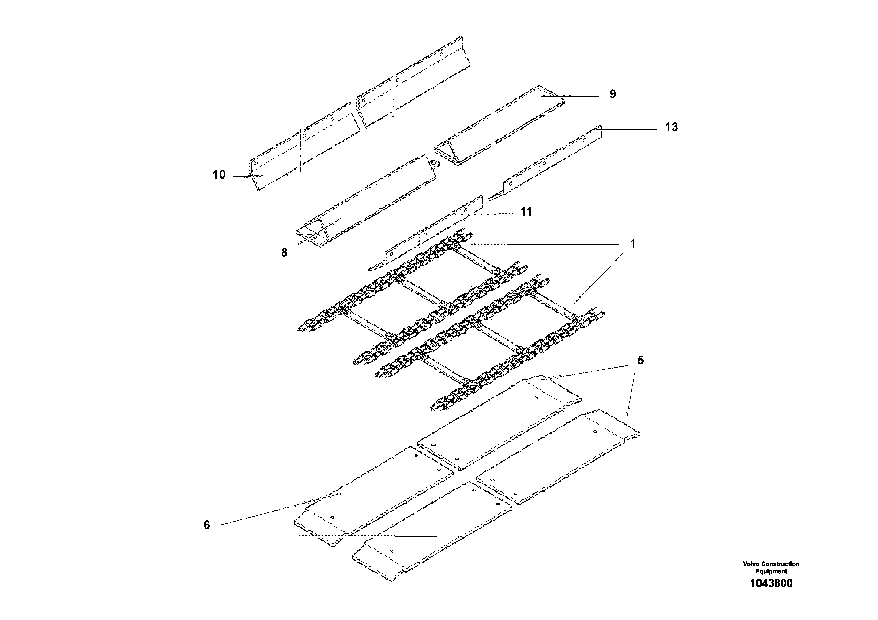 Схема запчастей Volvo ABG4371 S/N 0847503049- - 97239 Wear Parts Conveyor Kit 