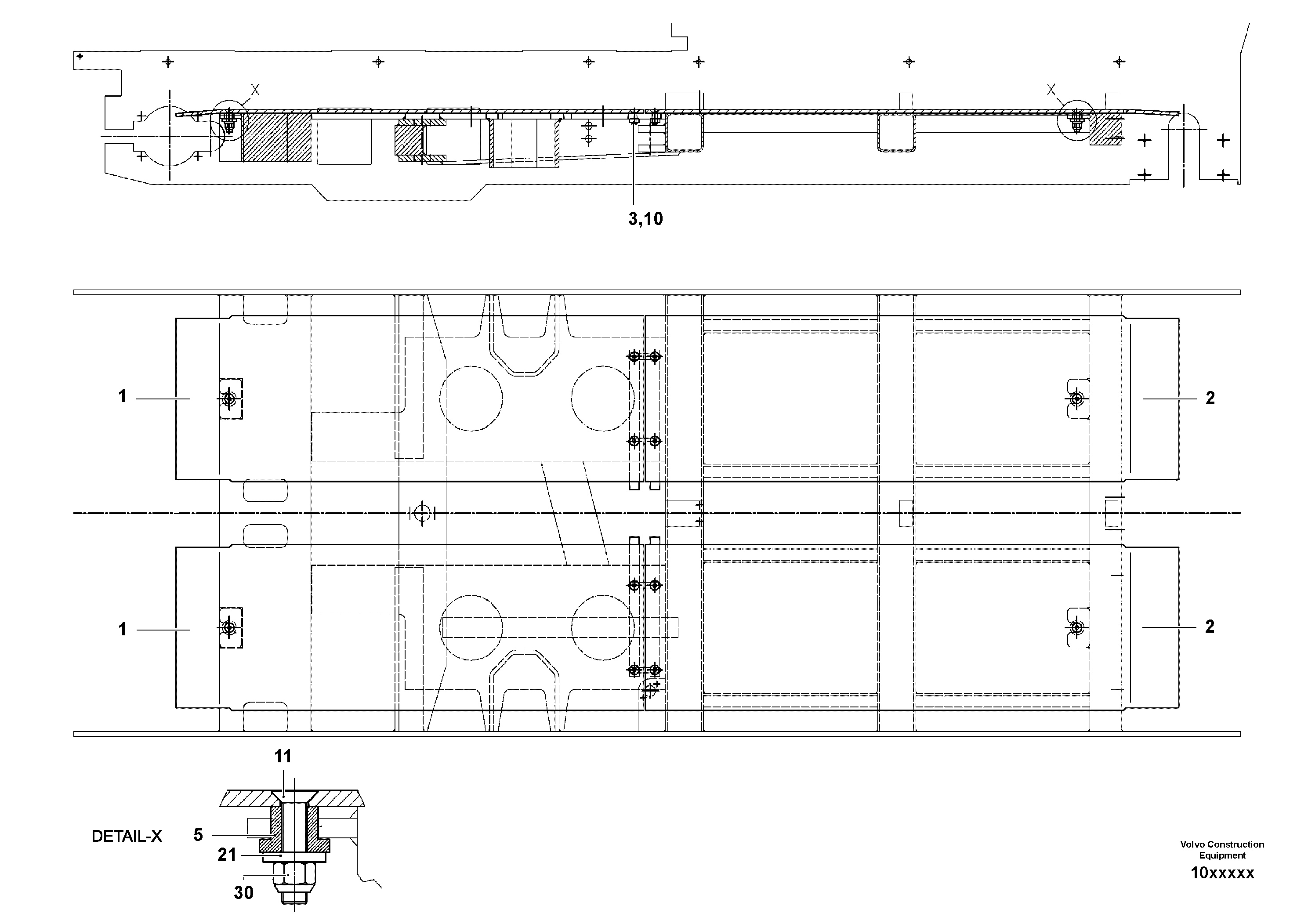 Схема запчастей Volvo ABG4371 S/N 0847503049- - 98171 Base Plate Assembly 