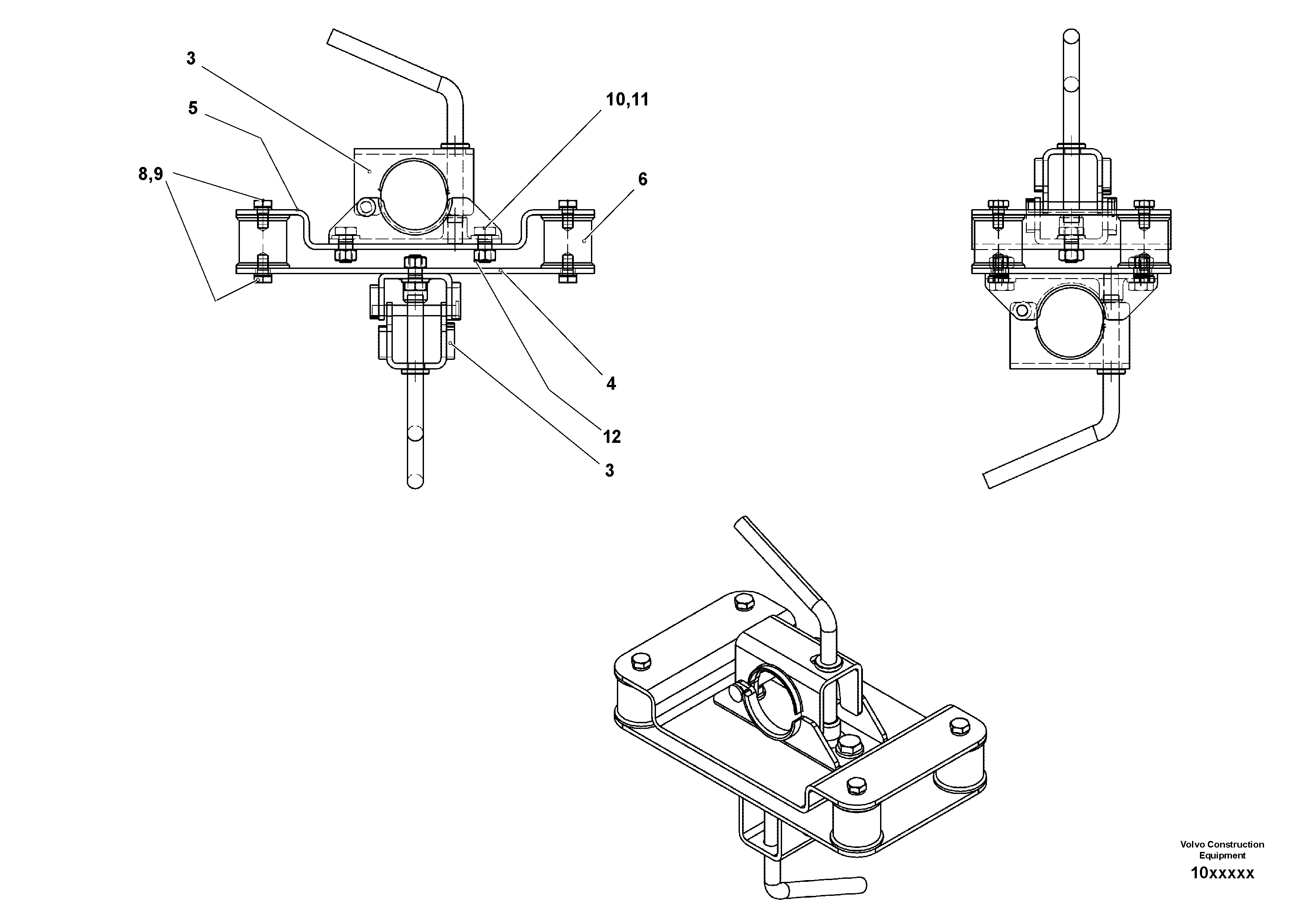 Схема запчастей Volvo ABG4371 S/N 0847503049- - 92018 Clamping Device Assembly 