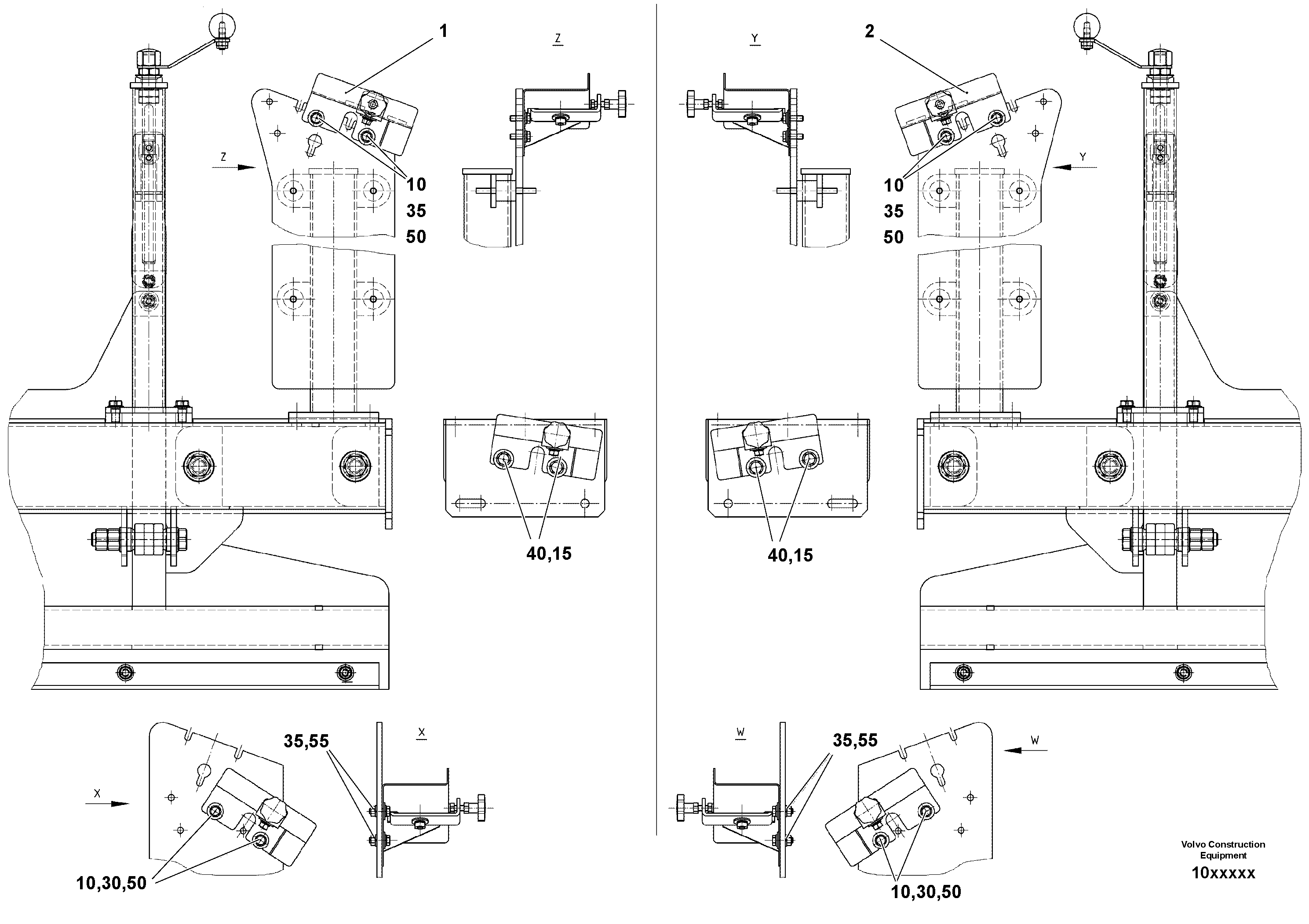 Схема запчастей Volvo ABG4371 S/N 0847503049- - 93055 Support Controller Installation 