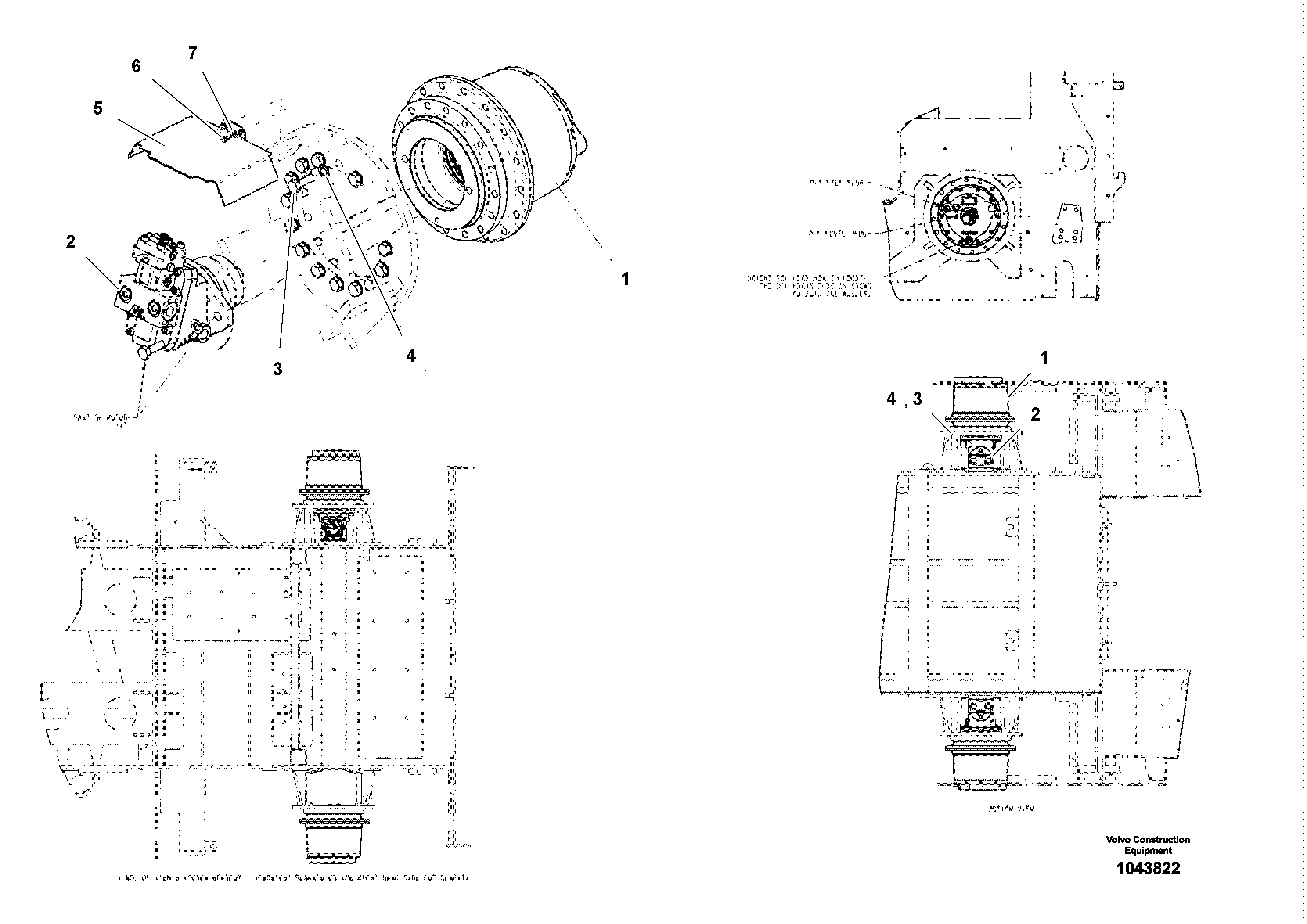 Схема запчастей Volvo ABG4371 S/N 0847503049- - 96648 Drive Gear Installation 