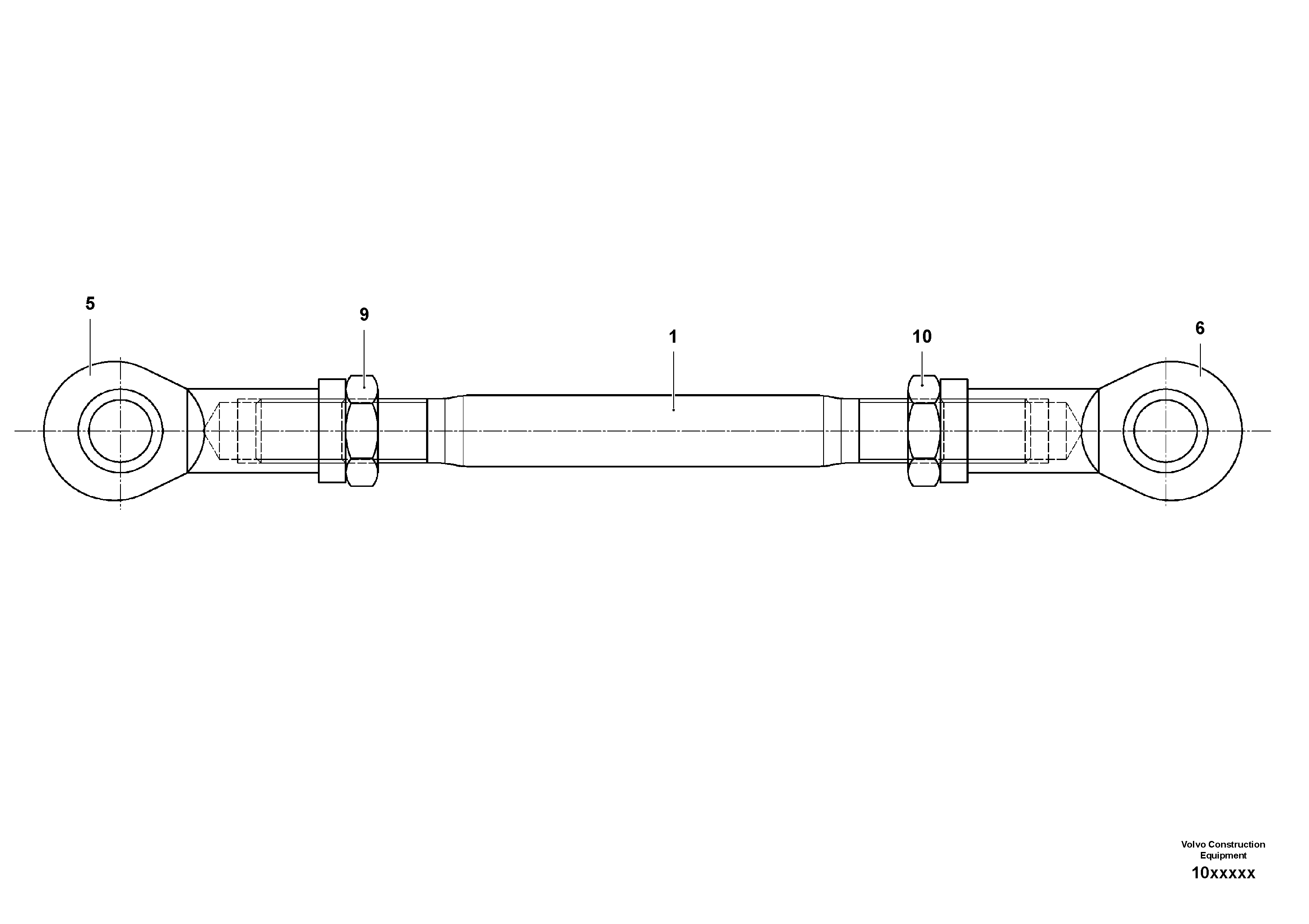 Схема запчастей Volvo ABG4371 S/N 0847503049- - 100834 Track Rod Assembly 