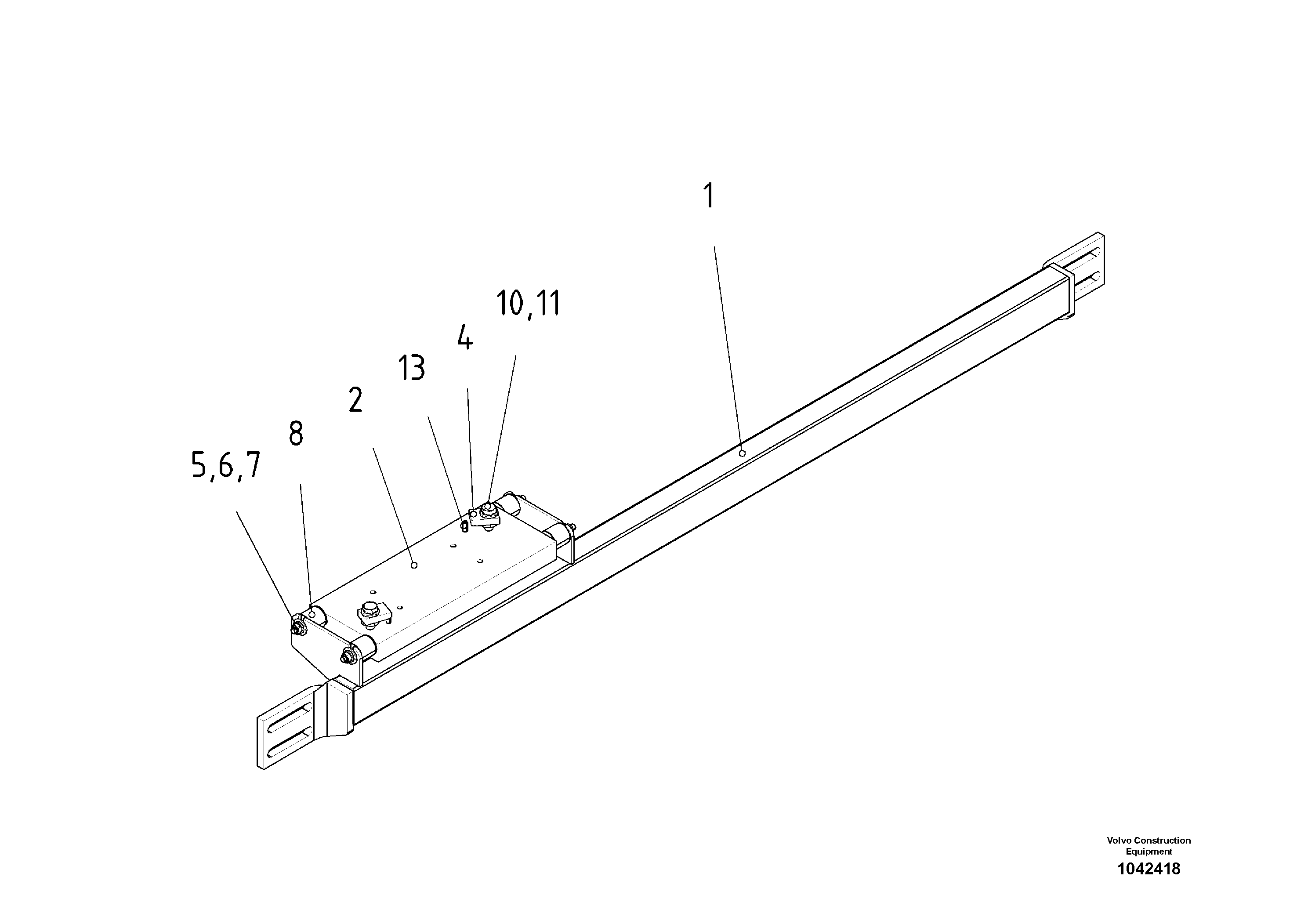 Схема запчастей Volvo ABG3870 - 68405 Slope Control Holder ABG3870 S/N 20538 -