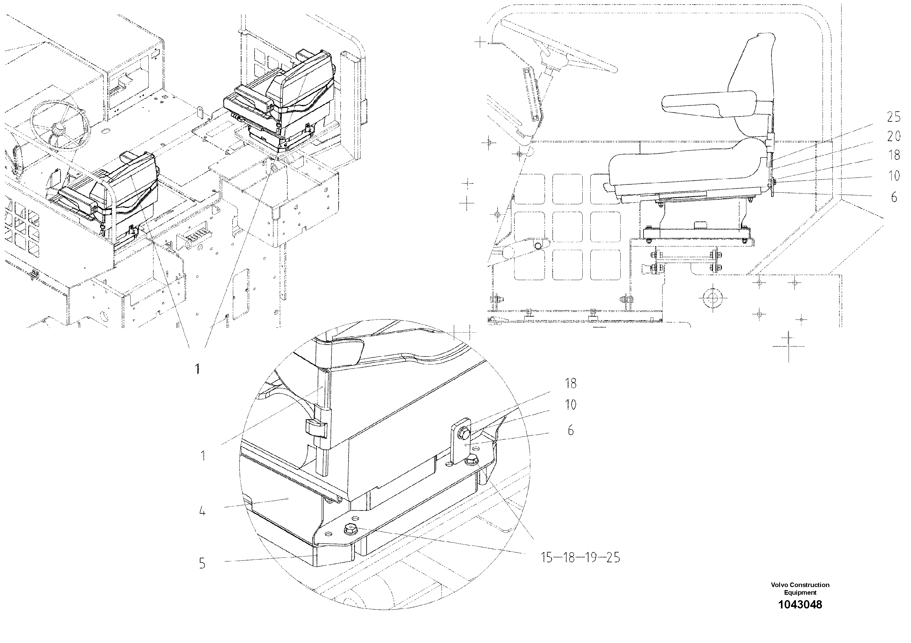 Схема запчастей Volvo ABG3870 - 49788 Seats ABG3870 S/N 20538 -