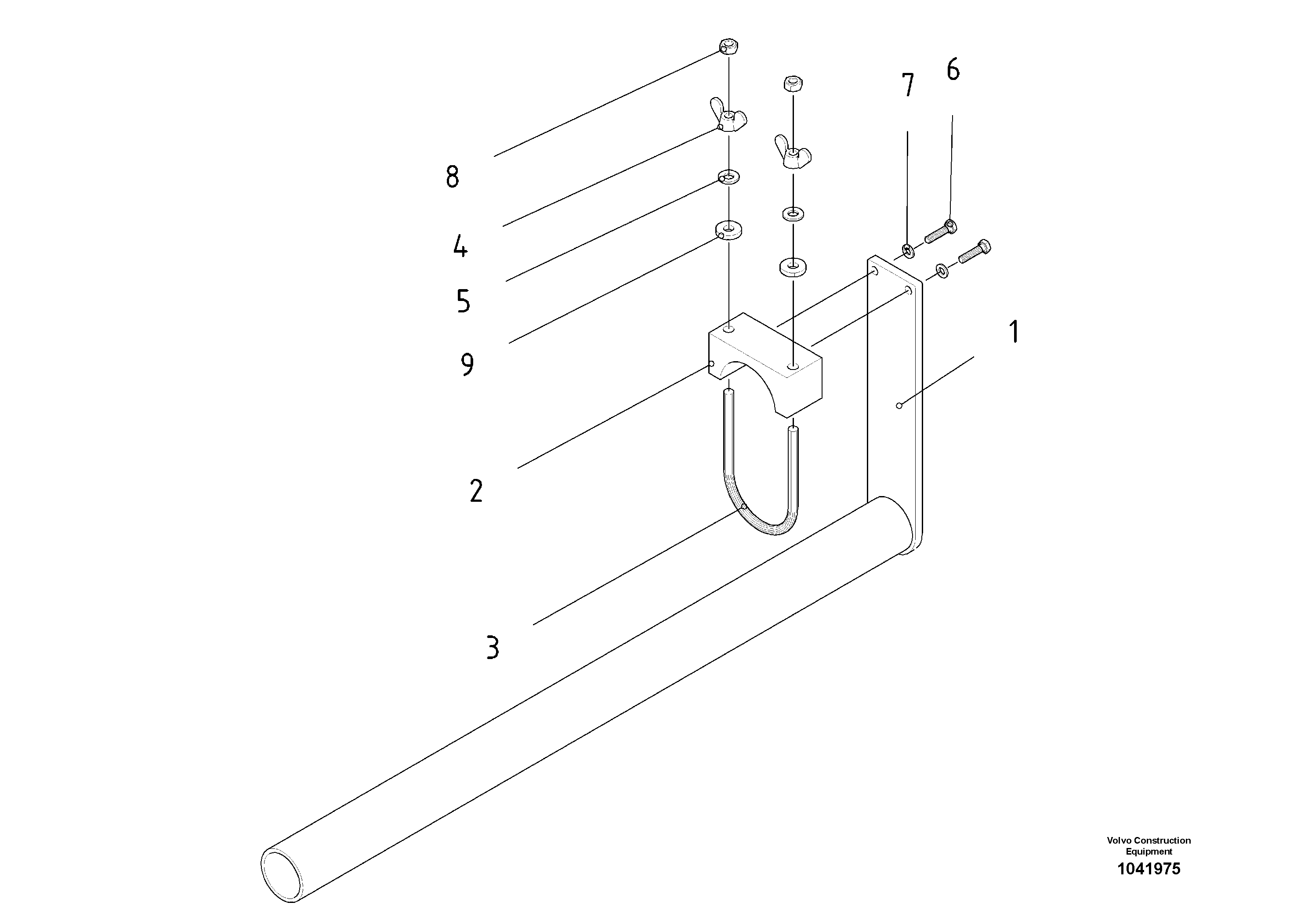 Схема запчастей Volvo ABG3870 - 47575 Tool holder ABG3870 S/N 20538 -