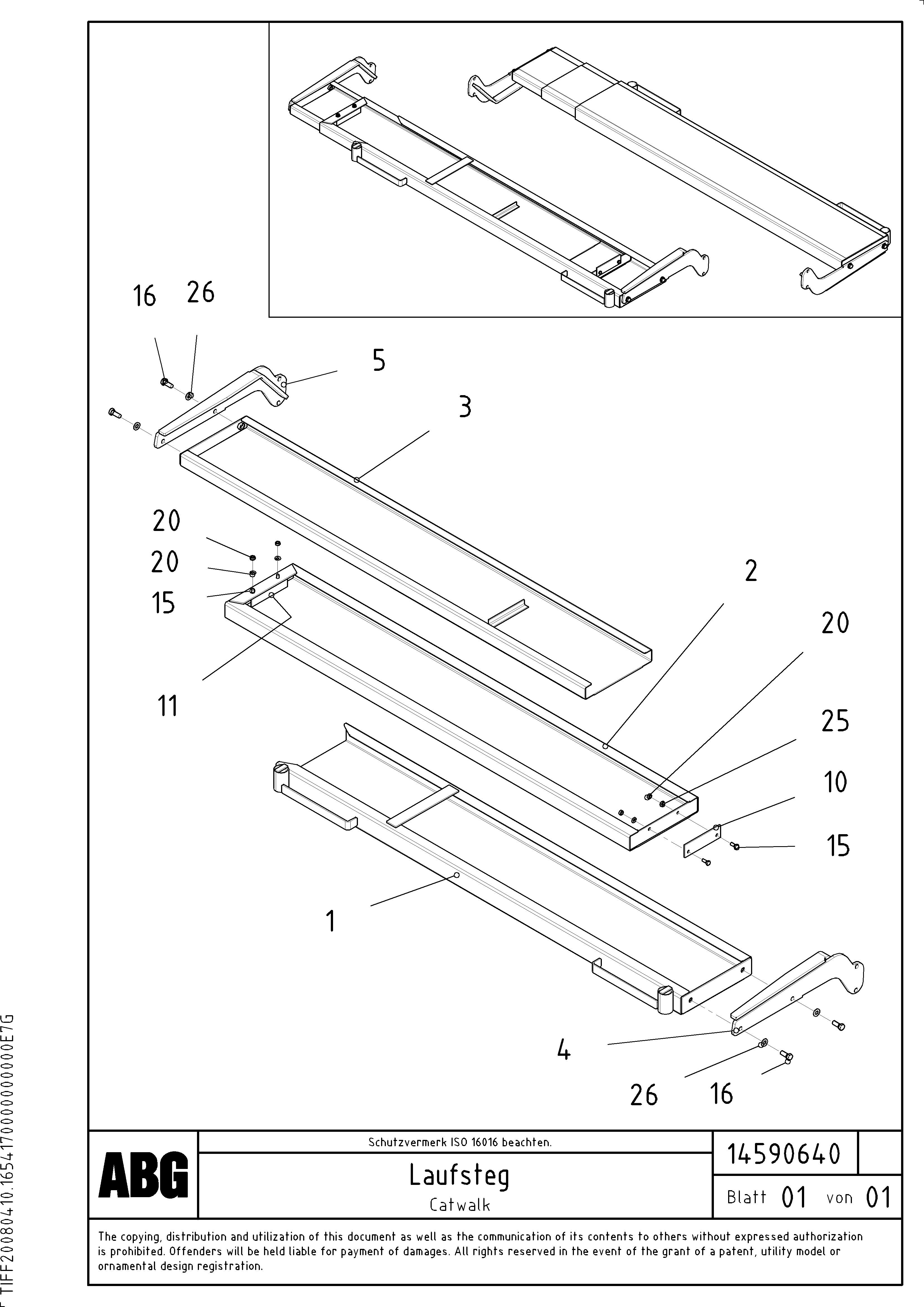 Схема запчастей Volvo ABG3870 - 20479 Catwalk VB 50 ATT. SCREEDS 2,0 - 5,0M ABG3870