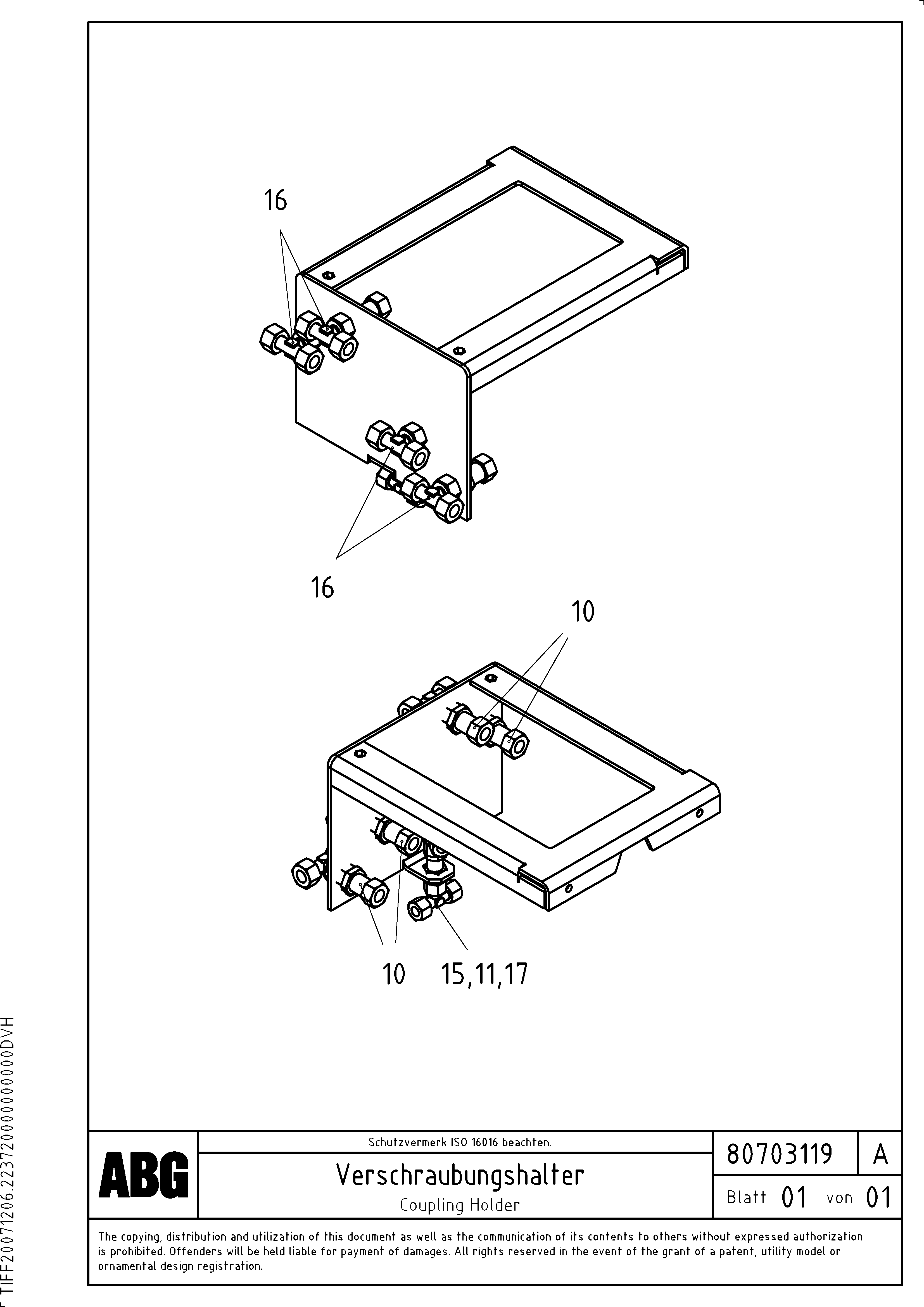 Схема запчастей Volvo ABG3870 - 71251 Coupling Holder VB 50 ATT. SCREEDS 2,0 - 5,0M ABG3870