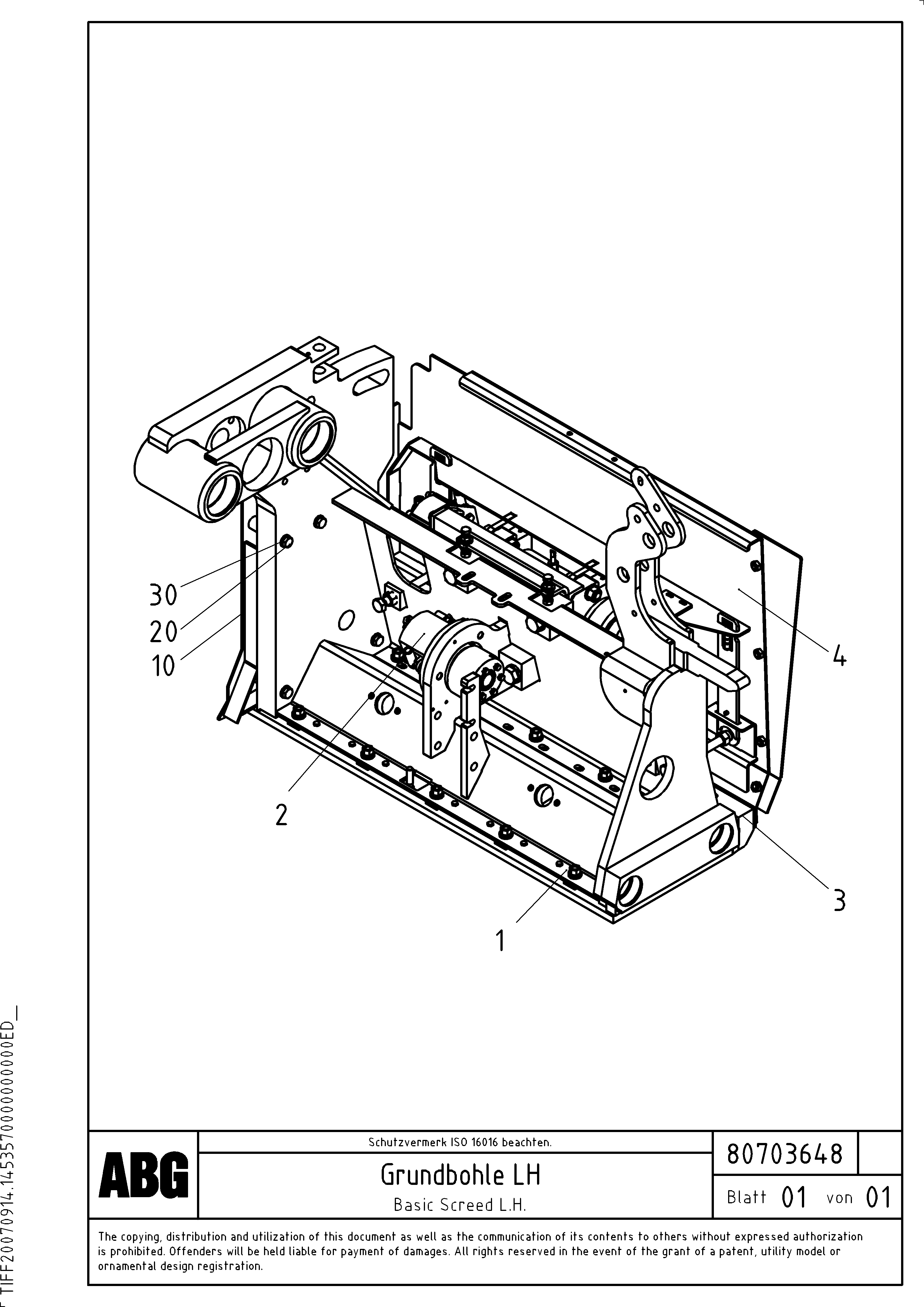Схема запчастей Volvo ABG3870 - 71253 Basic screed VB 50 ATT. SCREEDS 2,0 - 5,0M ABG3870