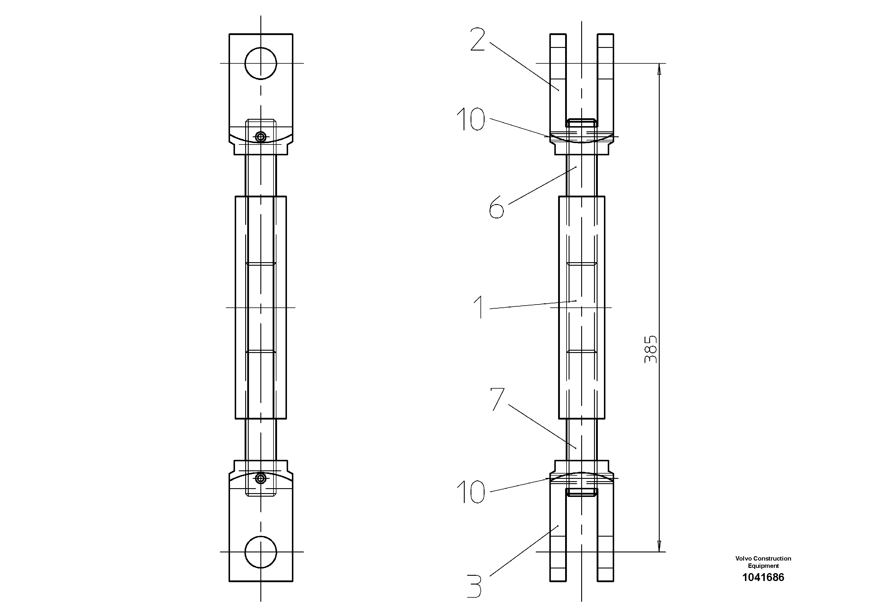 Схема запчастей Volvo ABG3870 - 85542 Turnbuckle ABG3870 S/N 20538 -