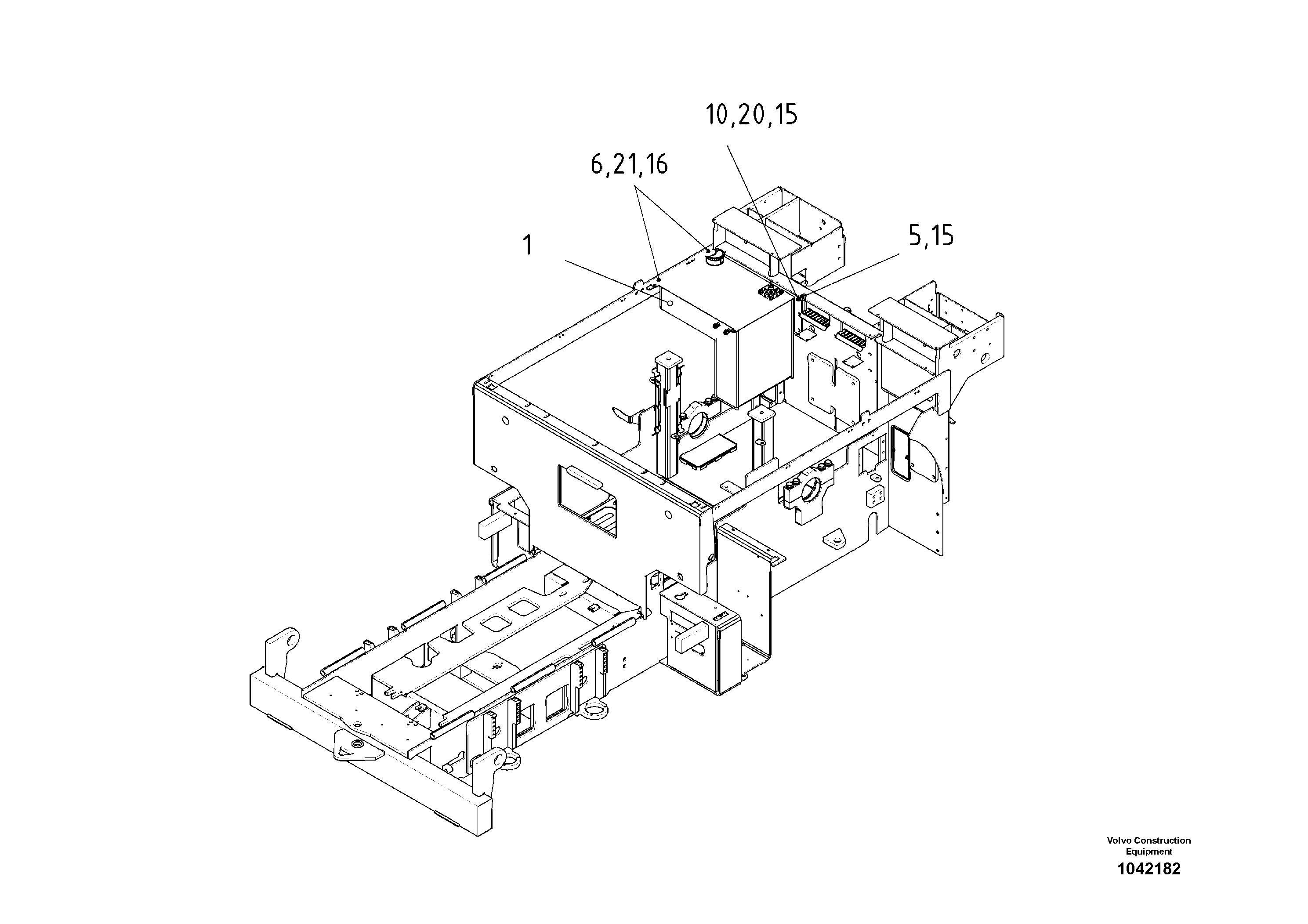 Схема запчастей Volvo ABG3870 - 70476 Топливный бак (бензобак) ABG3870 S/N 20538 -