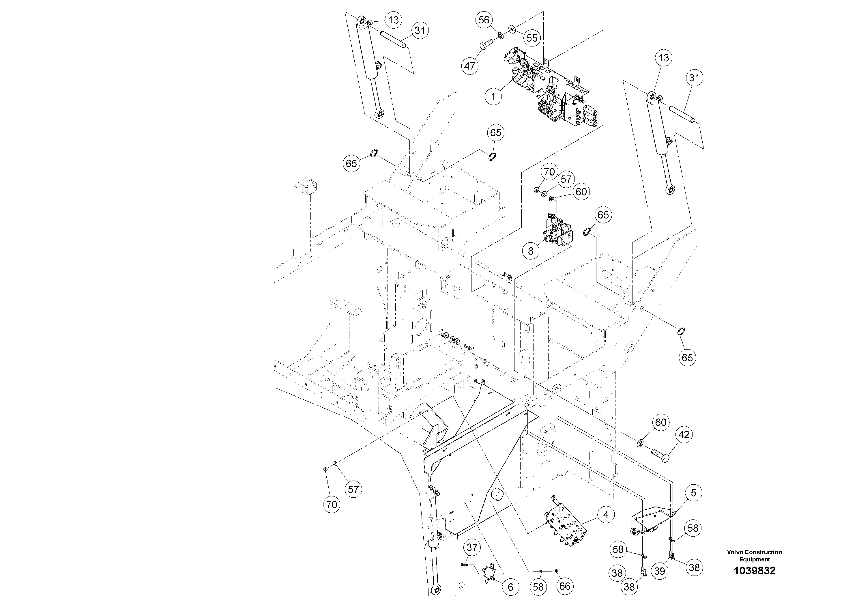 Схема запчастей Volvo ABG5770 - 97401 Valves And Cylinders ABG5770 S/N 20740 -
