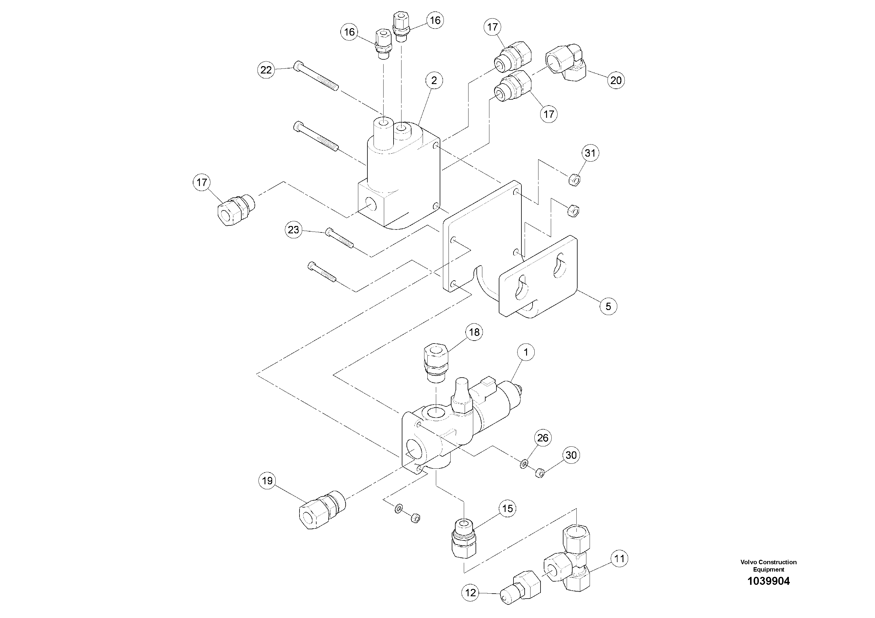 Схема запчастей Volvo ABG5770 - 98084 Valve Support ABG5770 S/N 20740 -