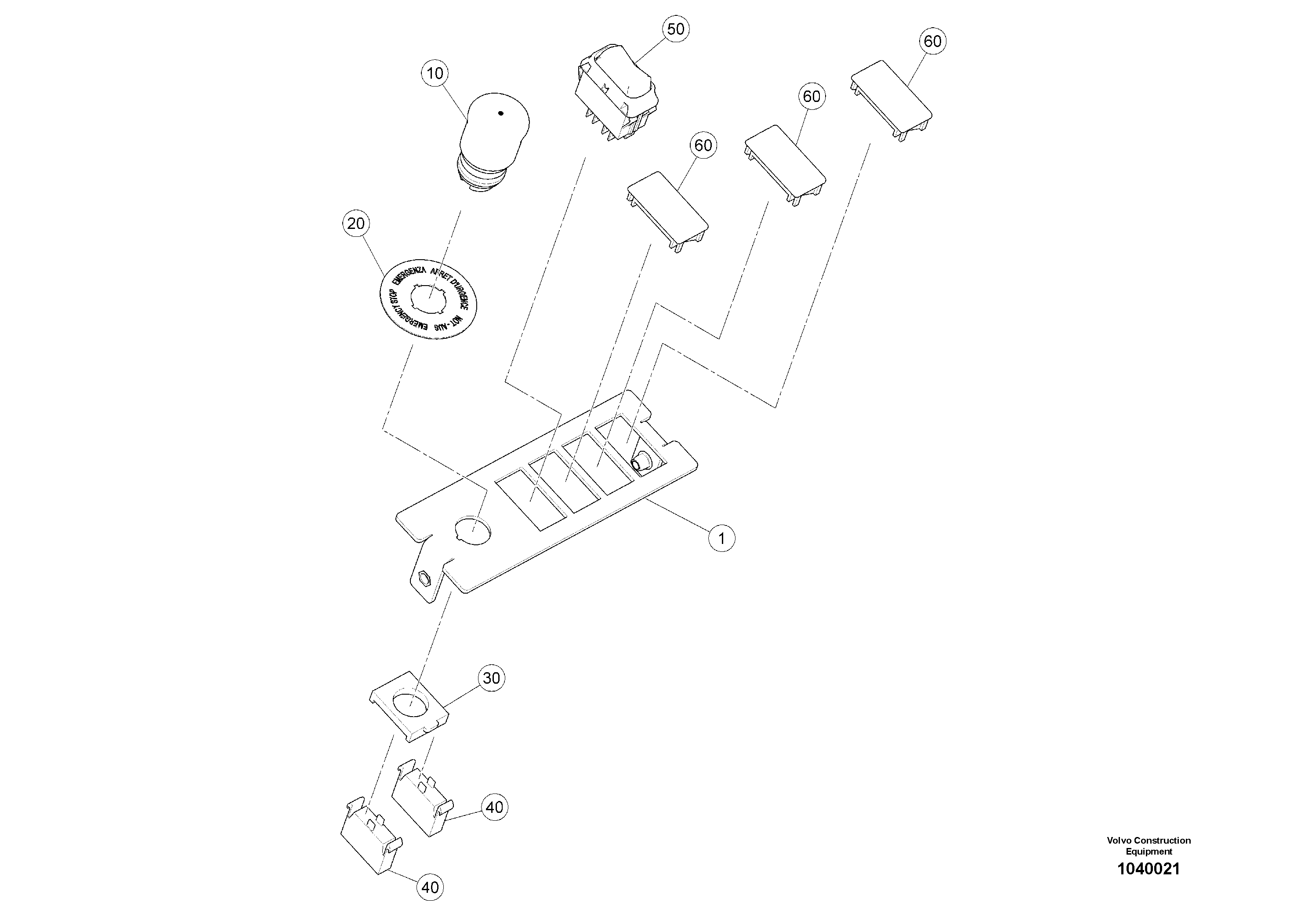 Схема запчастей Volvo ABG5770 - 87660 Switch bracket ABG5770 S/N 20740 -