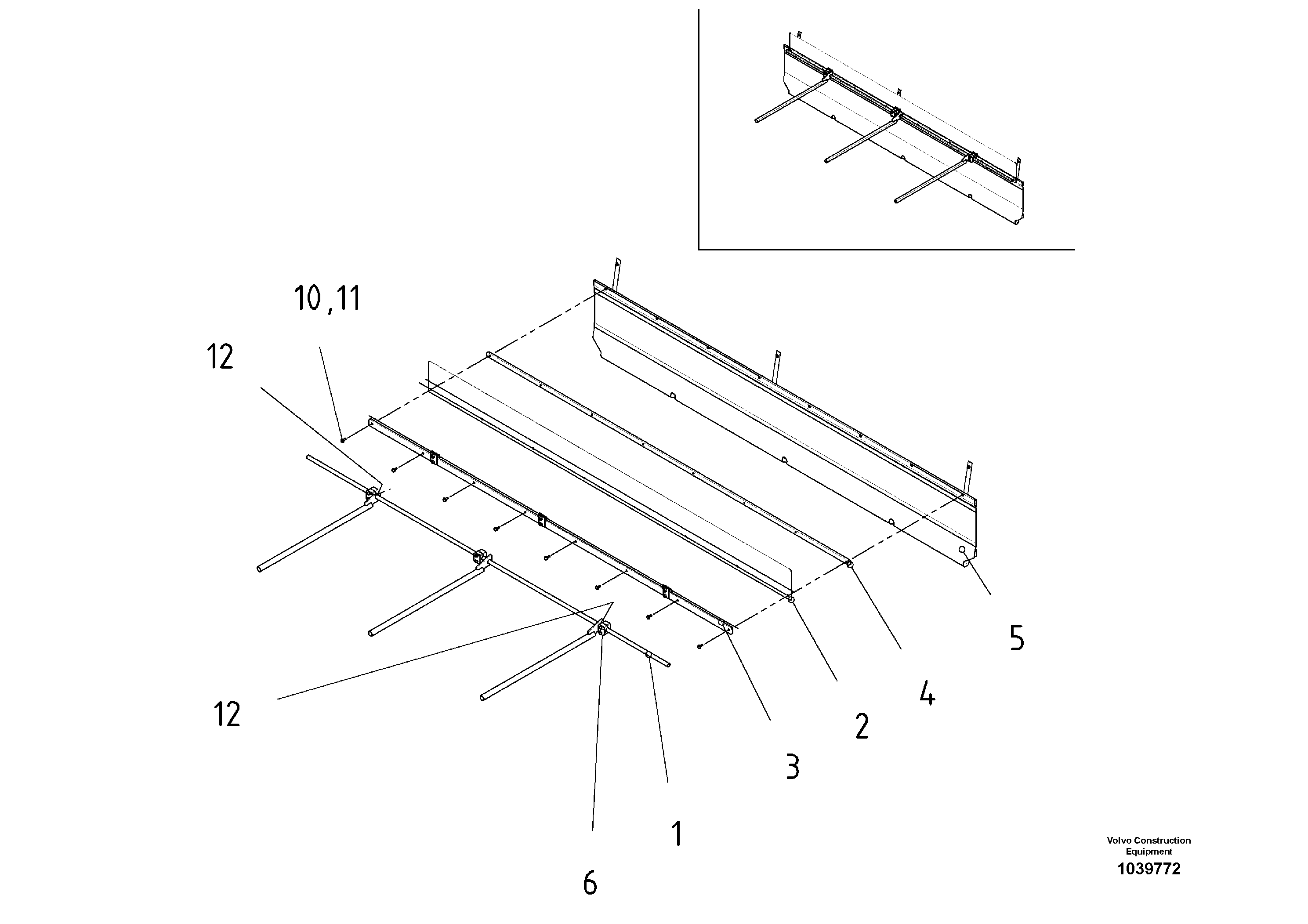 Схема запчастей Volvo ABG5770 - 87854 Sliding frame ABG5770 S/N 20740 -