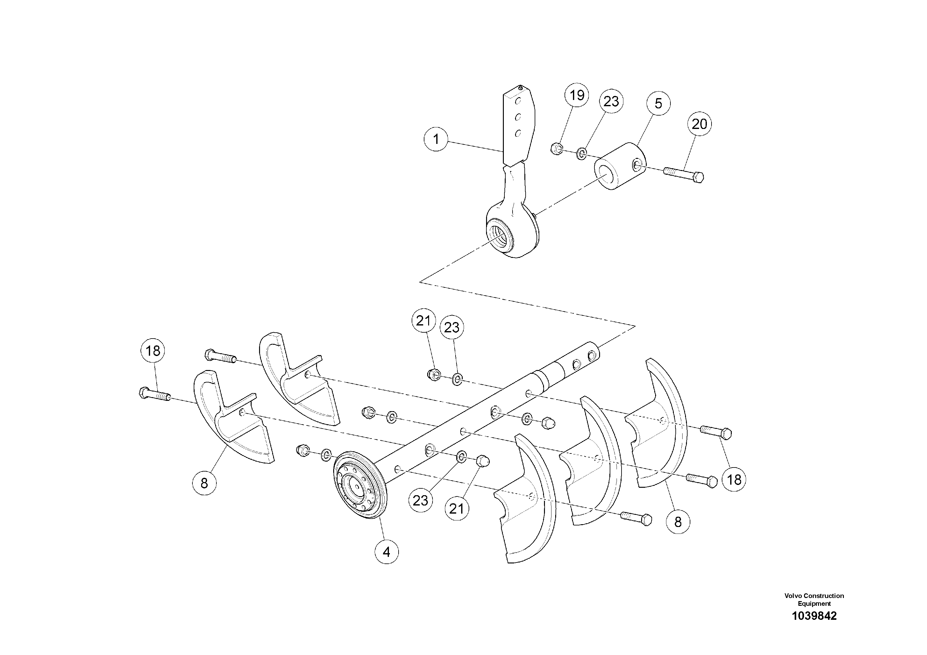 Схема запчастей Volvo ABG5770 - 102311 Basic Auger ABG5770 S/N 20740 -