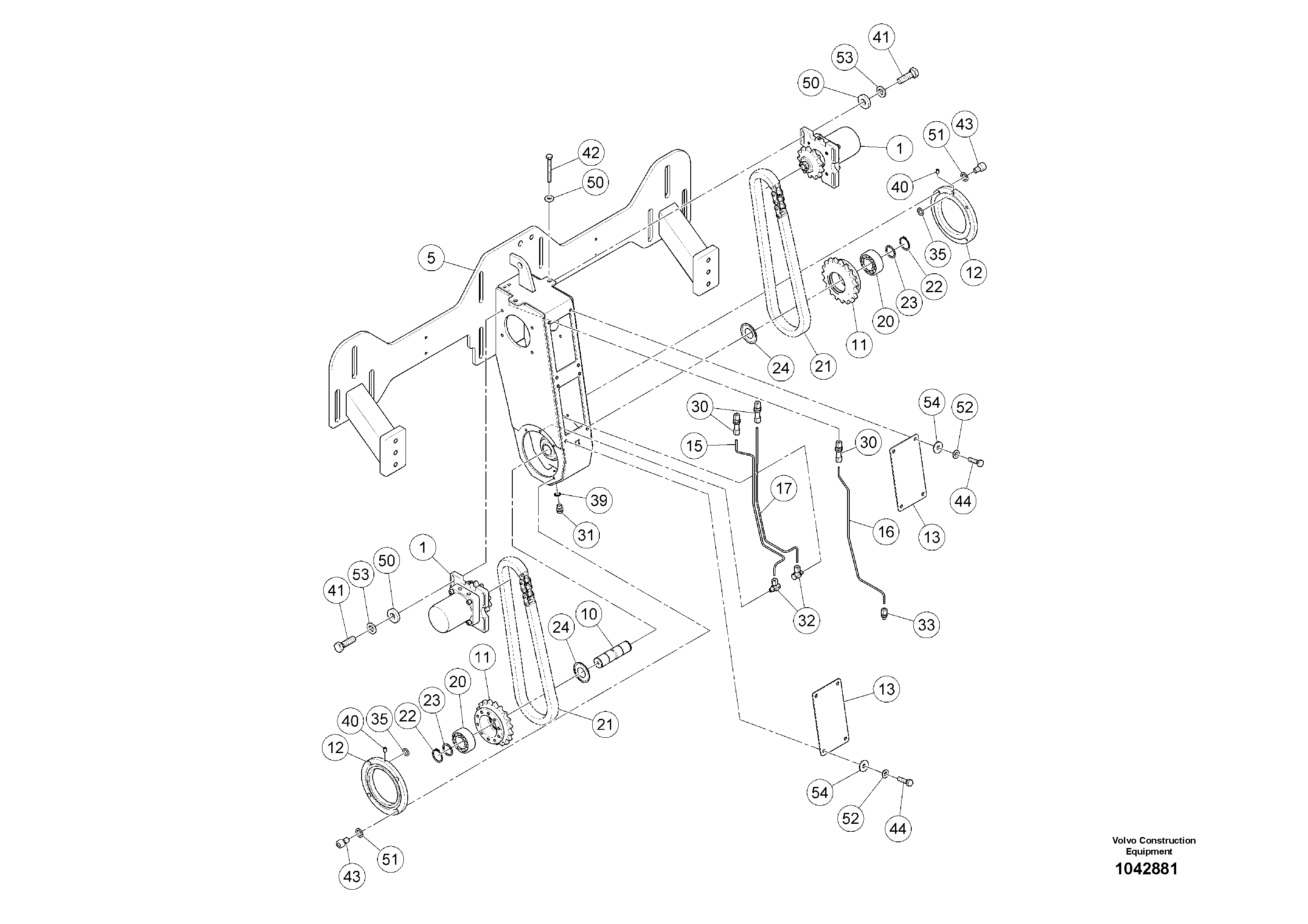 Схема запчастей Volvo ABG5770 - 92474 Auger Drive ABG5770 S/N 20740 -