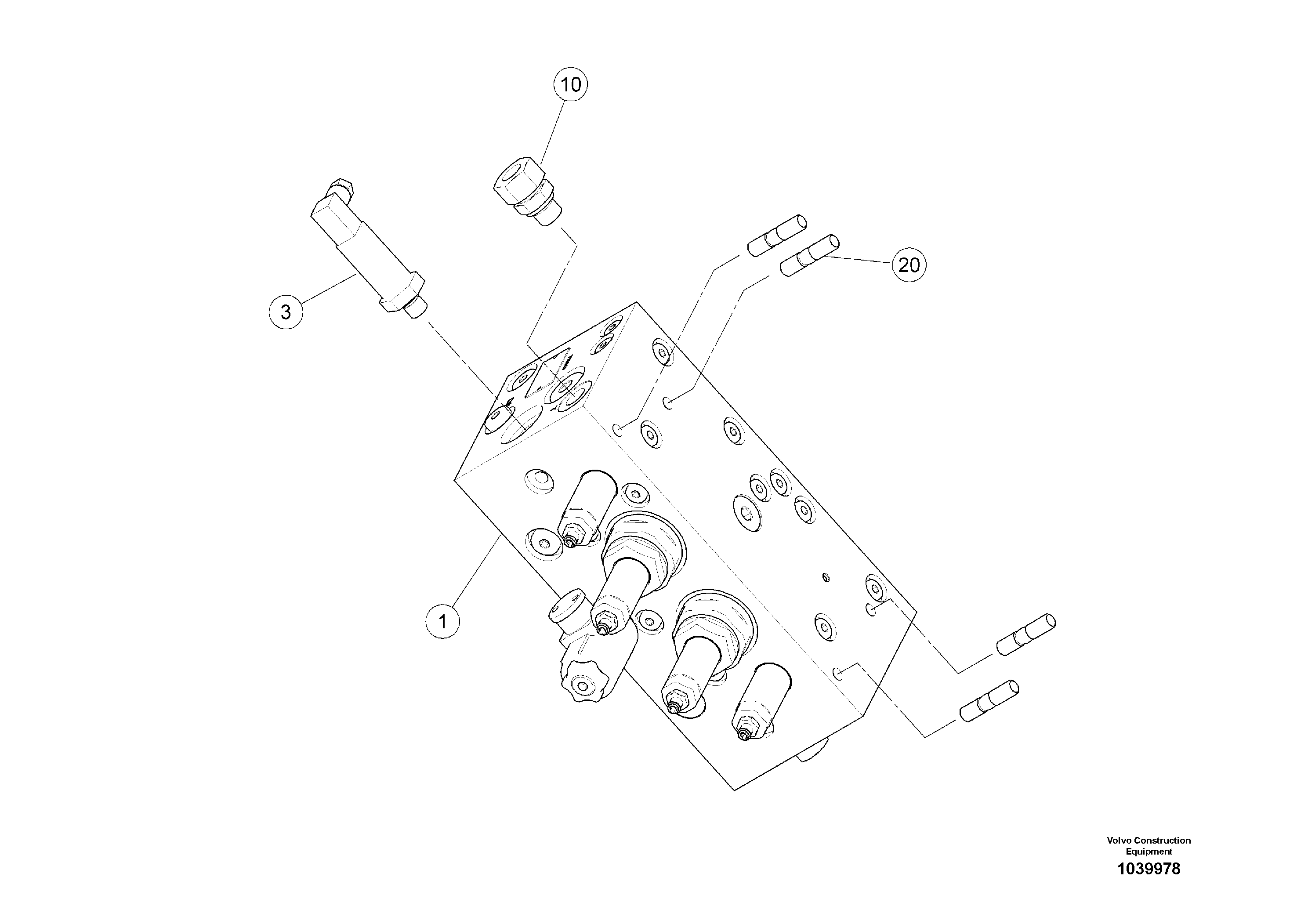 Схема запчастей Volvo ABG5770 - 98215 Brake Valve Pre-assembly ABG5770 S/N 20740 -
