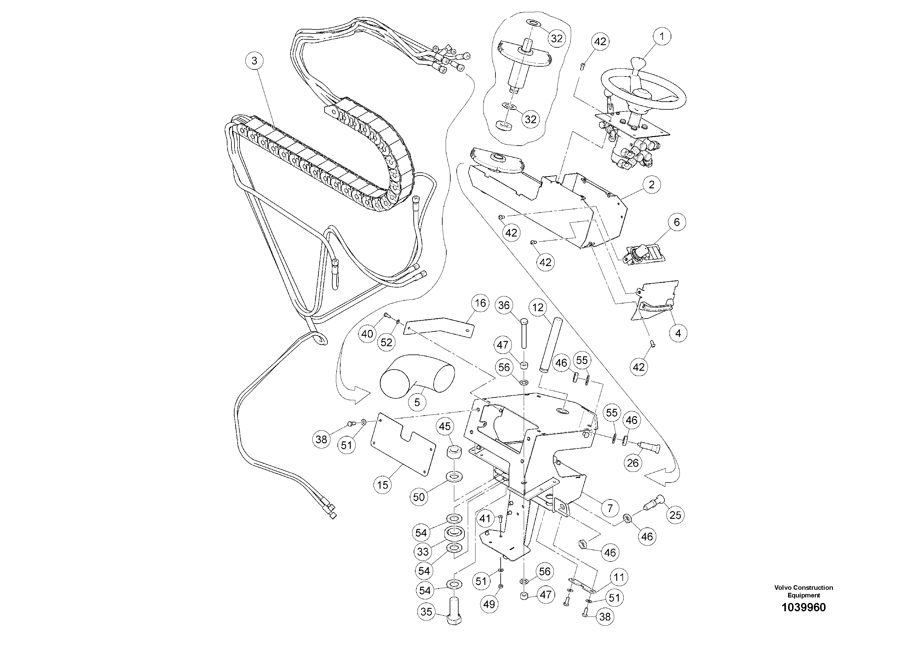 Схема запчастей Volvo ABG5770 - 91512 main panel part ABG5770 S/N 20740 -